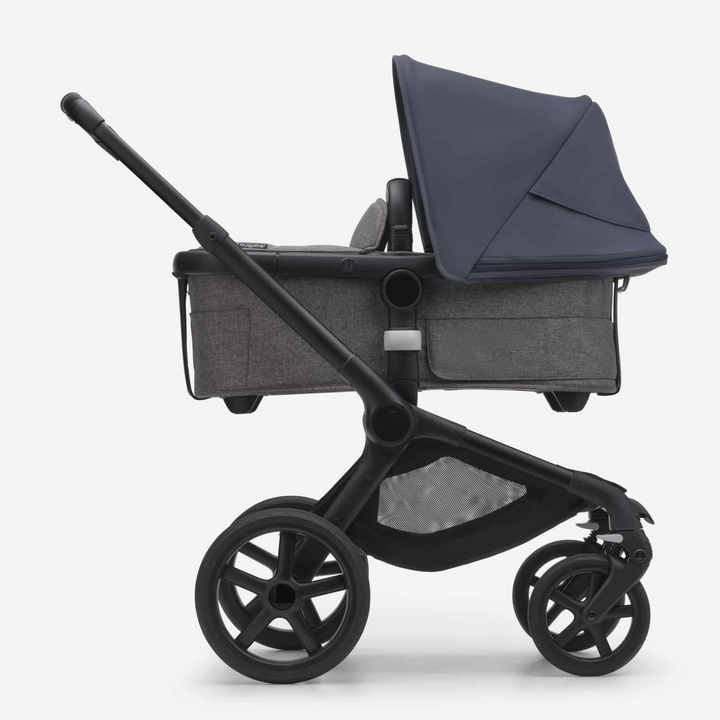 Bugaboo Fox5 Kombi Kinderwagen Schwarz/ Grau Meliert Sturmblau Buggy Wagen  B-Ware