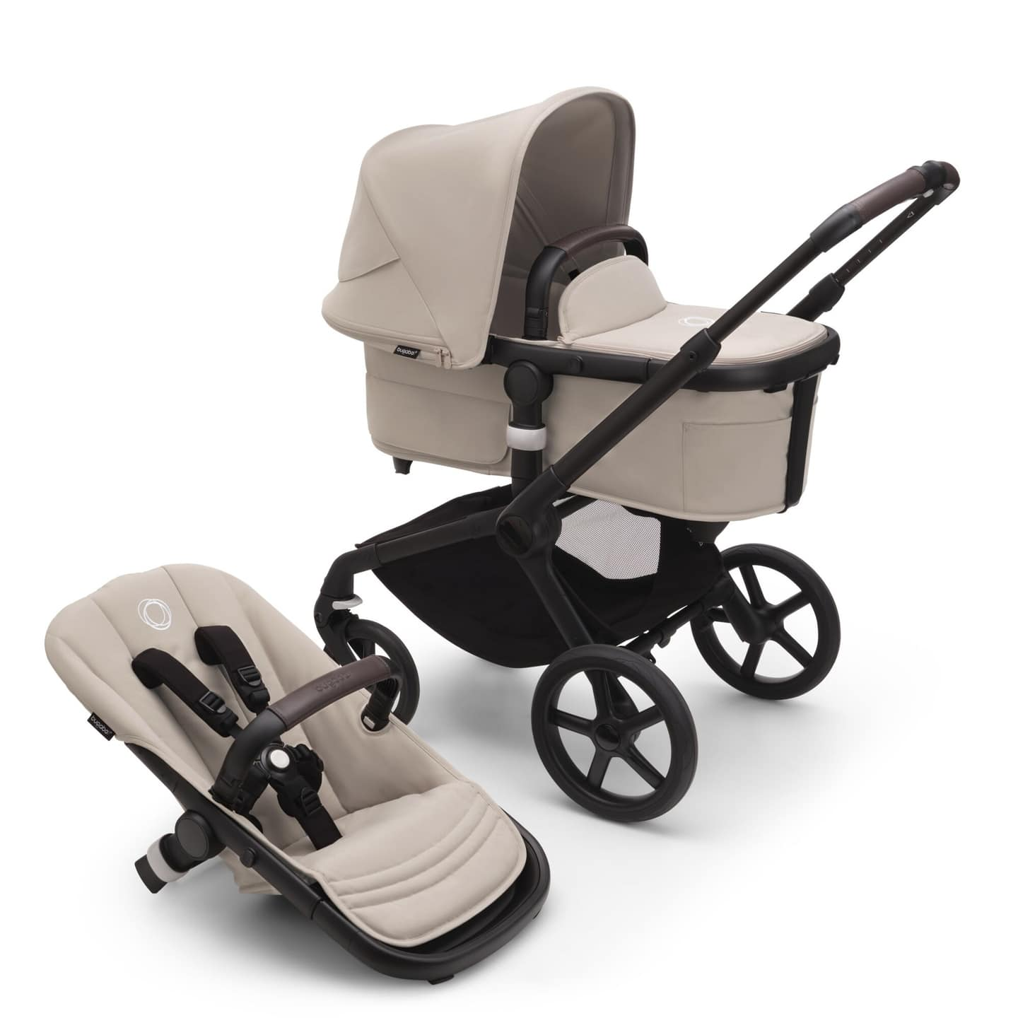 B-Ware Bugaboo Kinderwagen Fox5 Complete Sportwagen Reisebuggy Buggy Black Desert Taupe - 8717447569565