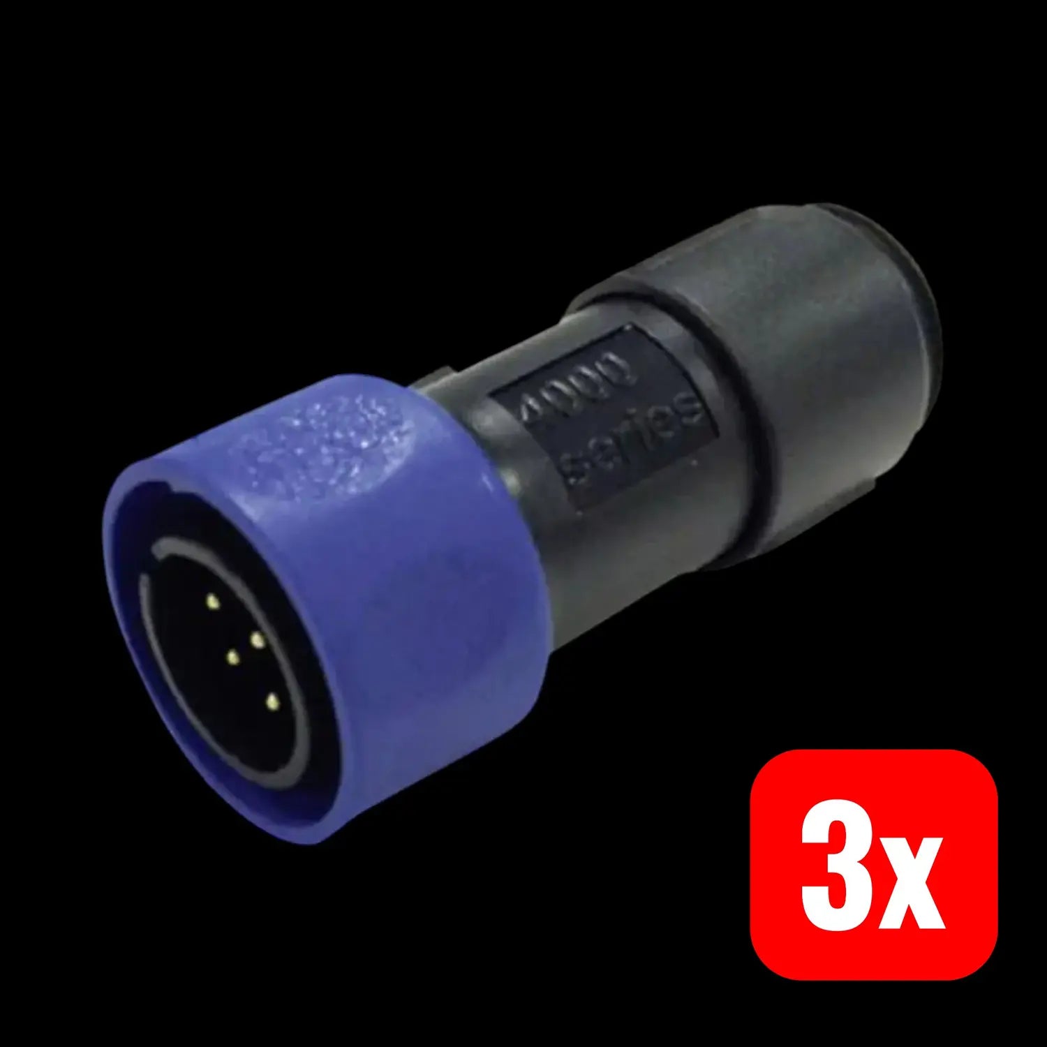 B-Ware Bulgin Rundsteckverbinder Kabeldose Stecker Serie Buccaneer 4000 Schwarz 3 Stück - 2050005356716