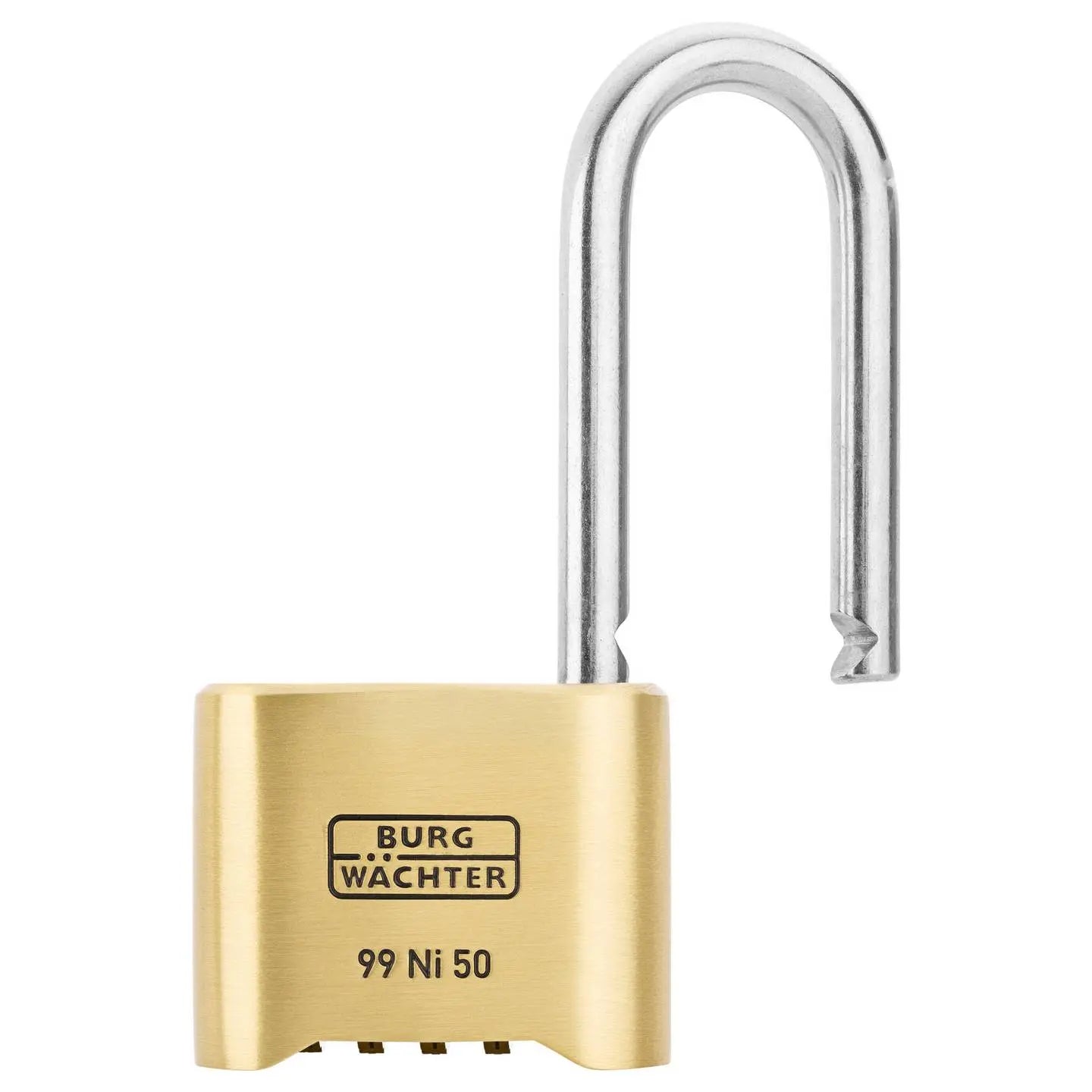 B-Ware Burg Wächter Vorhängeschloss 37491 Zahlenschloss Messing 51.90 Mm 4 Rollen - 4003482374917