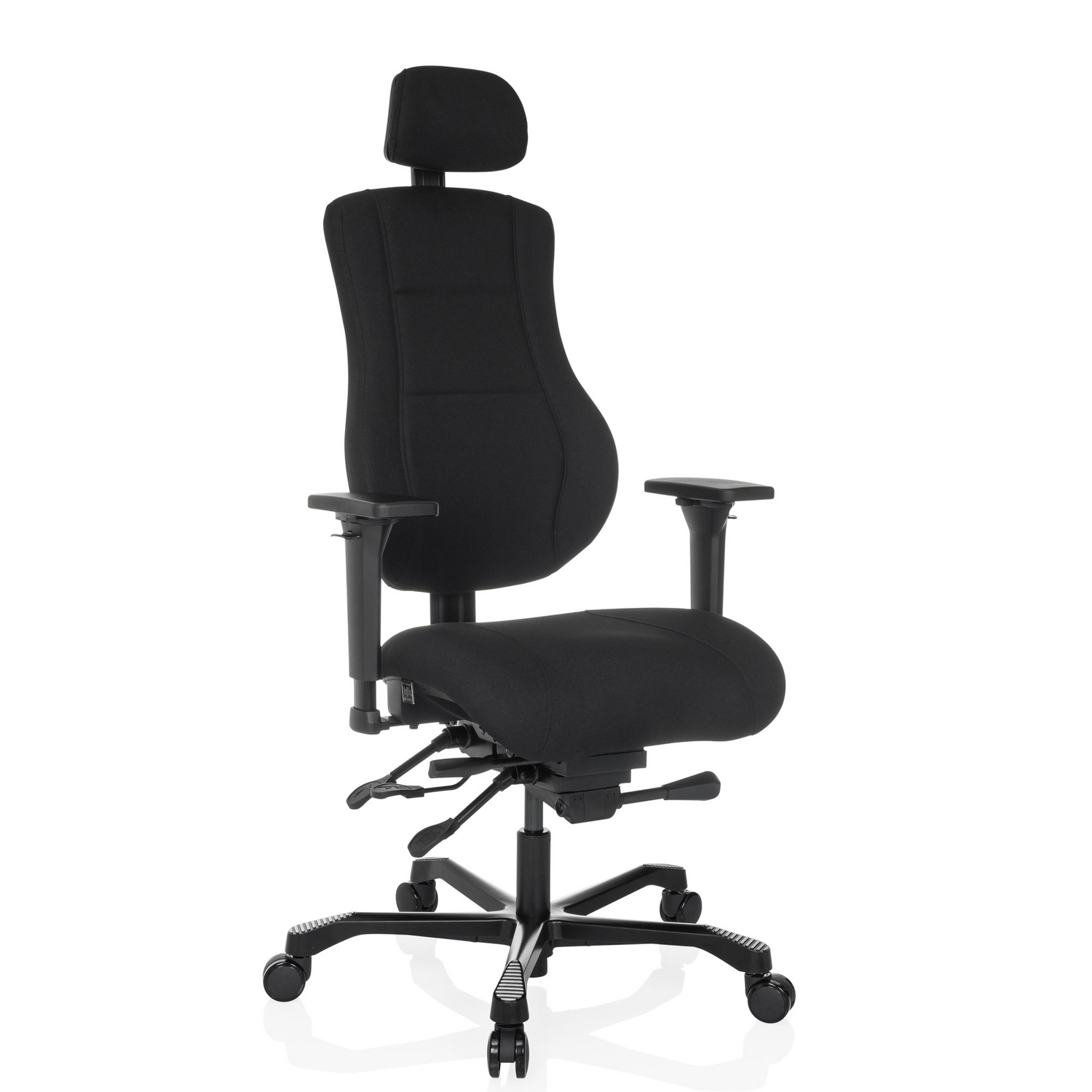 Hjh Office Bürostuhl Drehstuhl Schichtbetrieb Stoff Möbel Stuhl Schwarz B-Ware - 4064323039266