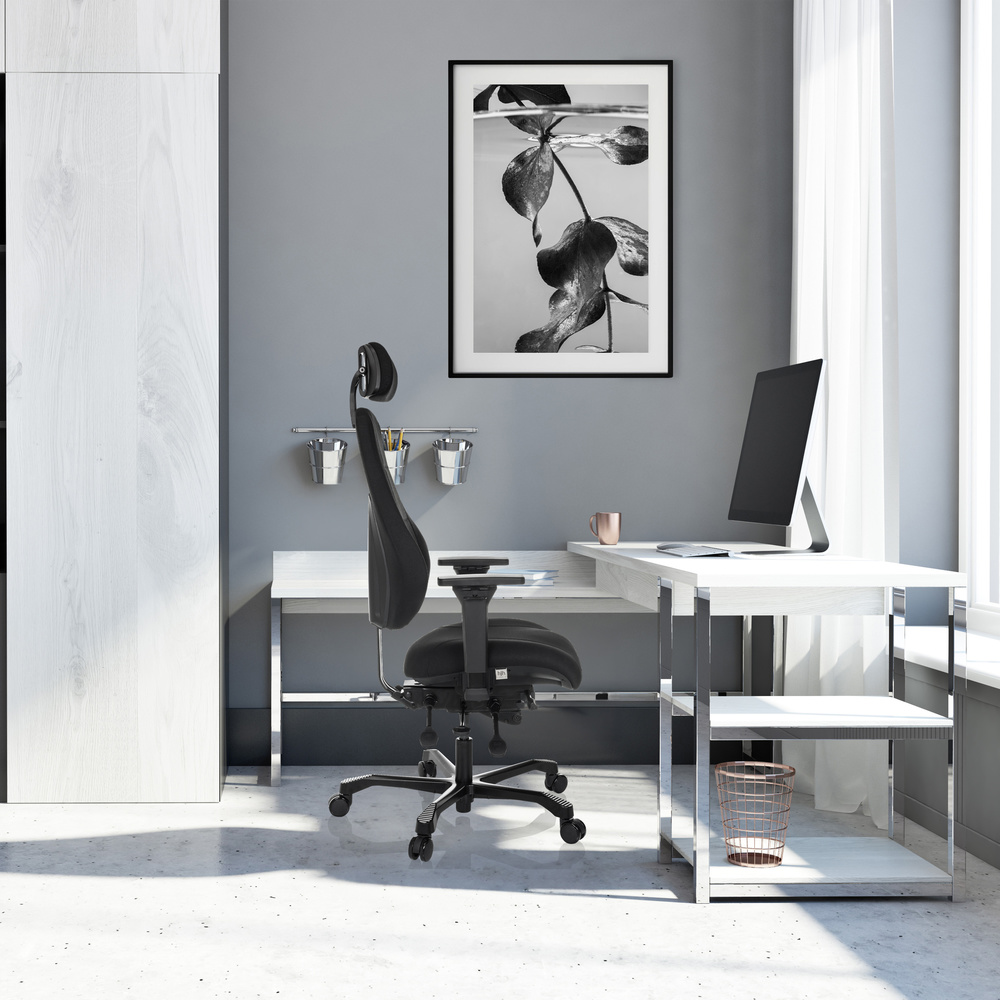 Hjh Office Bürostuhl Drehstuhl Schichtbetrieb Stoff Möbel Stuhl Schwarz B-Ware - 4064323039266