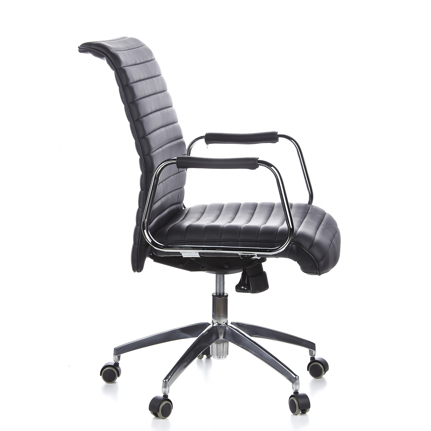 Hjh Office Bürostuhl Chefsessel Stuhl Leder Schwarz Aspera 10 Synchronmechanik B-Ware - 4260182550502