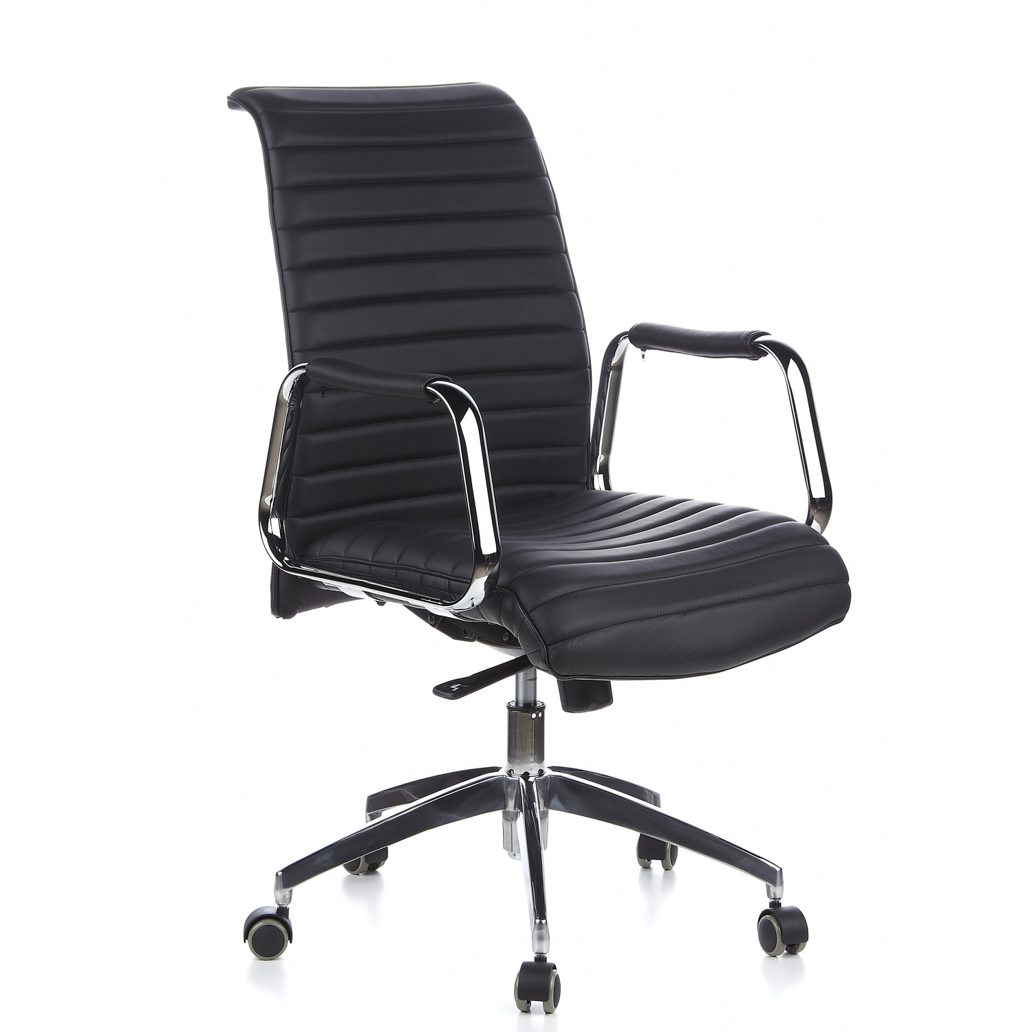Hjh Office Bürostuhl Chefsessel Stuhl Leder Schwarz Aspera 10 Synchronmechanik B-Ware - 4260182550502