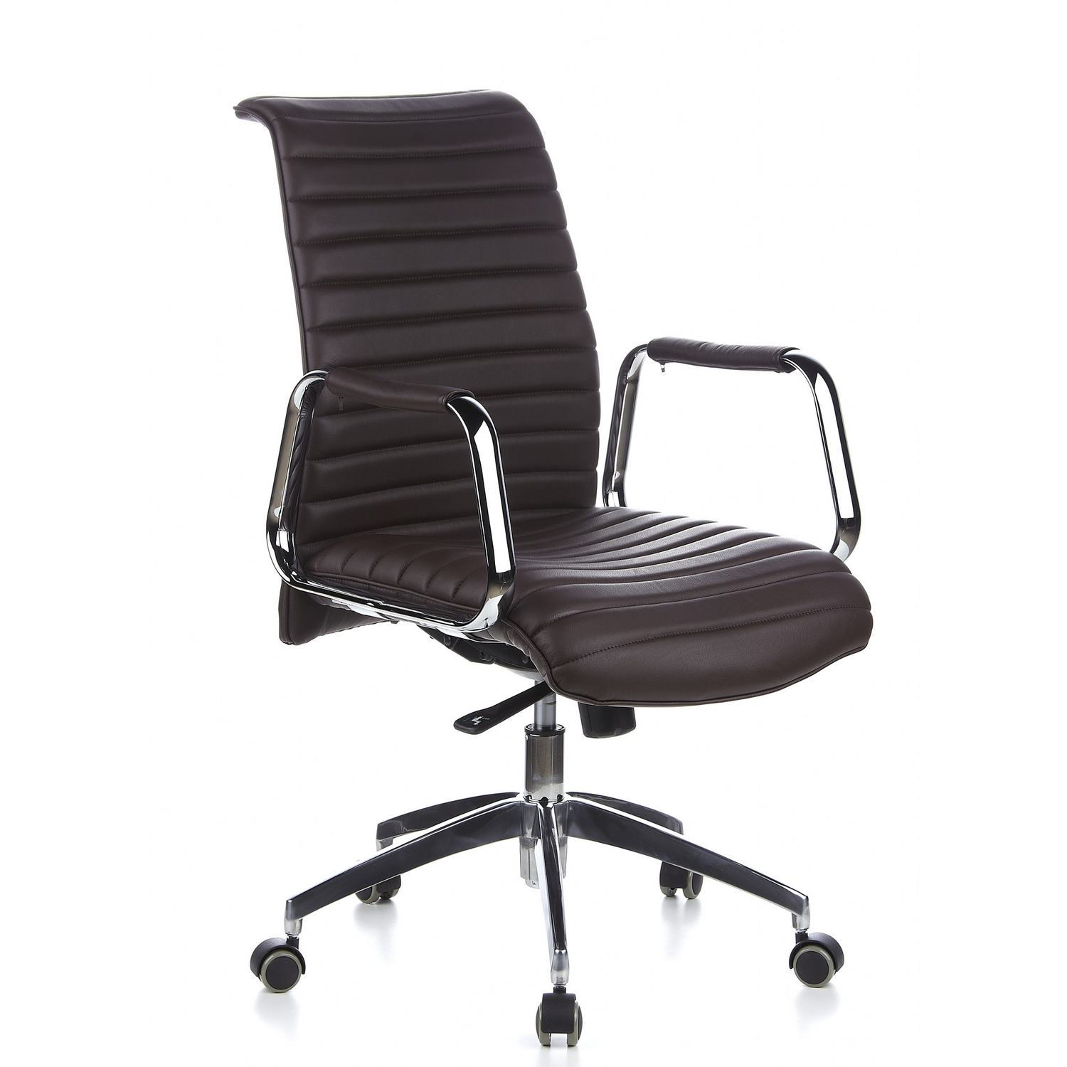 Hjh Office Bürostuhl Chefsessel Aspera 10 Nappaleder Braun Drehstuhl Lederstuhl B-Ware - 4260182550526