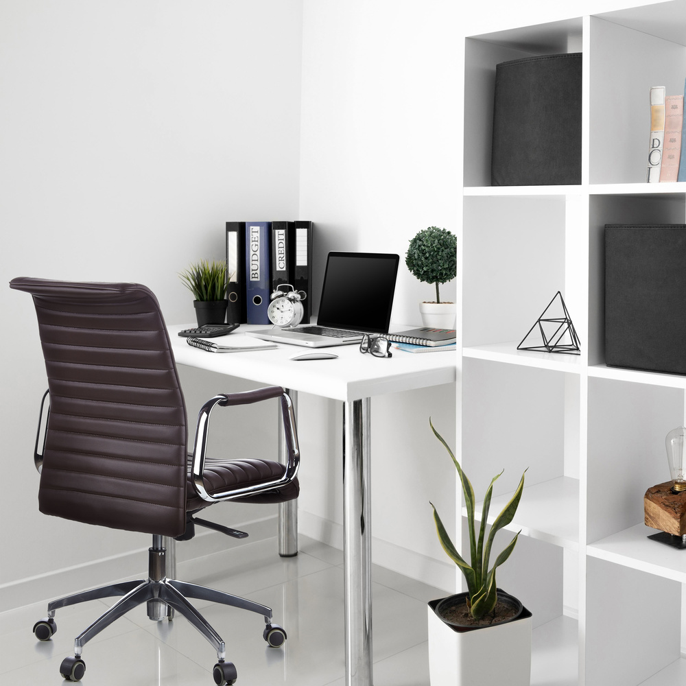 Hjh Office Bürostuhl Chefsessel Aspera 10 Nappaleder Braun Drehstuhl Lederstuhl B-Ware - 4260182550526