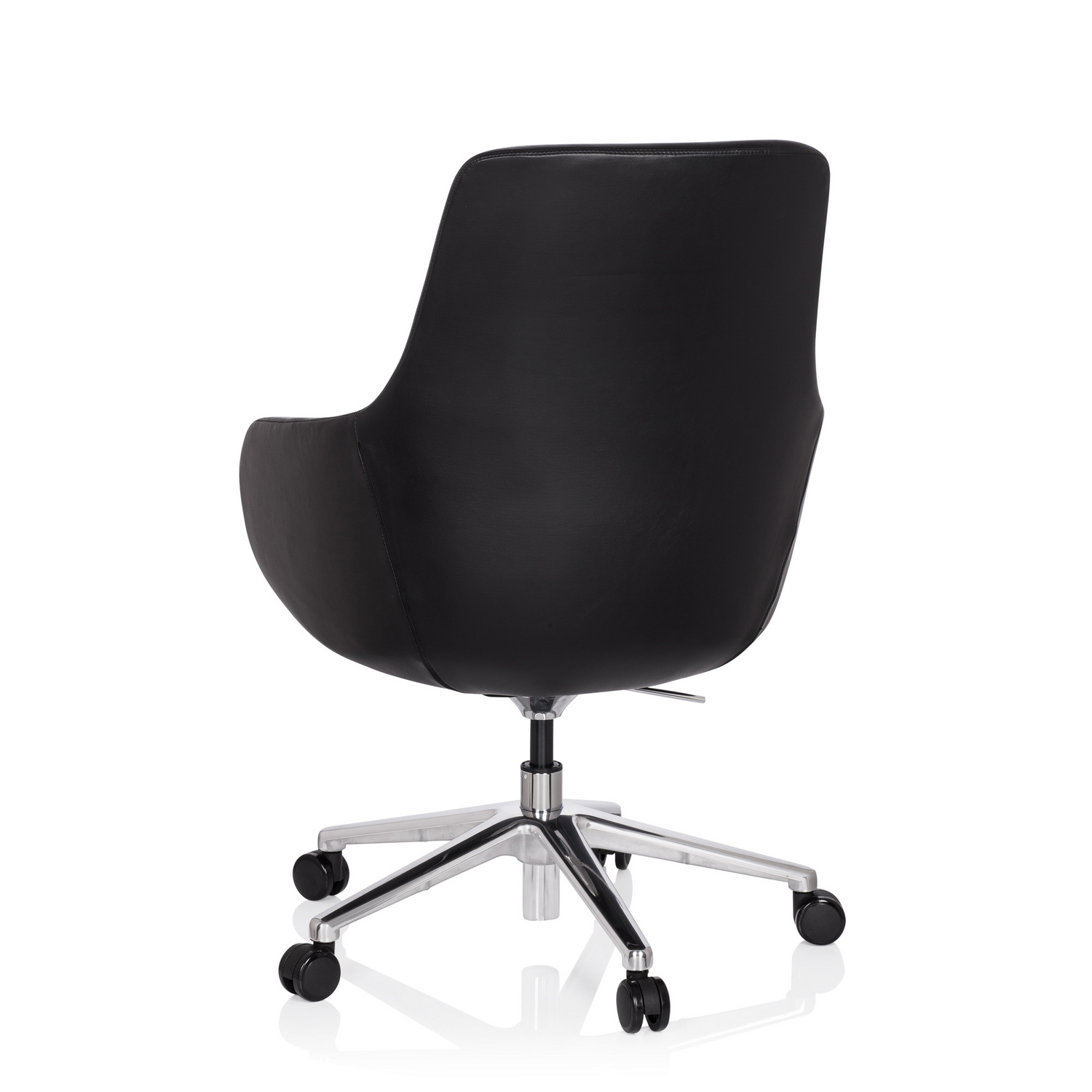 Hjh Office Bürostuhl Chefsessel Drehstuhl Leder Schwarz Rückenlehne Retro B-Ware - 4251084656966