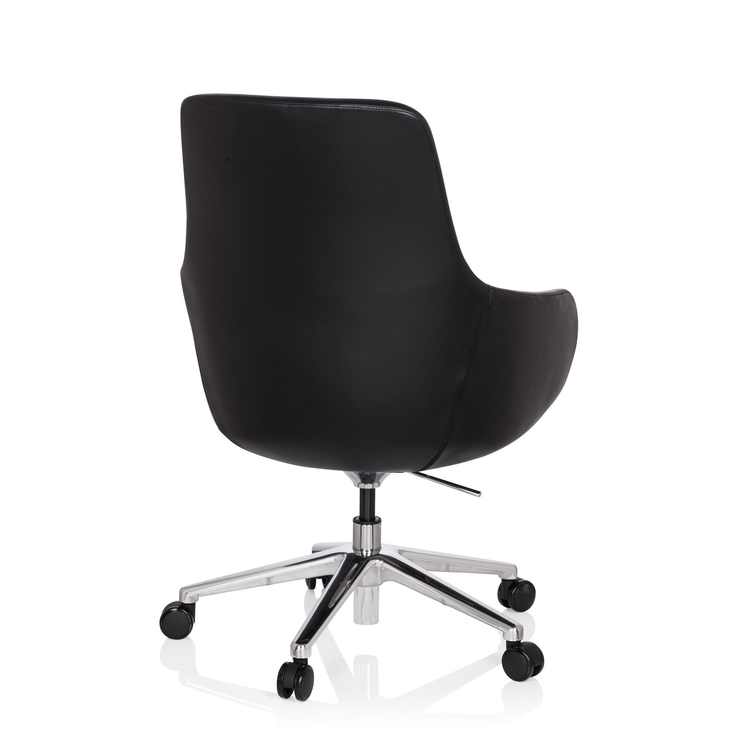 Hjh Office Bürostuhl Chefsessel Drehstuhl Leder Schwarz Rückenlehne Retro B-Ware - 4251084656966