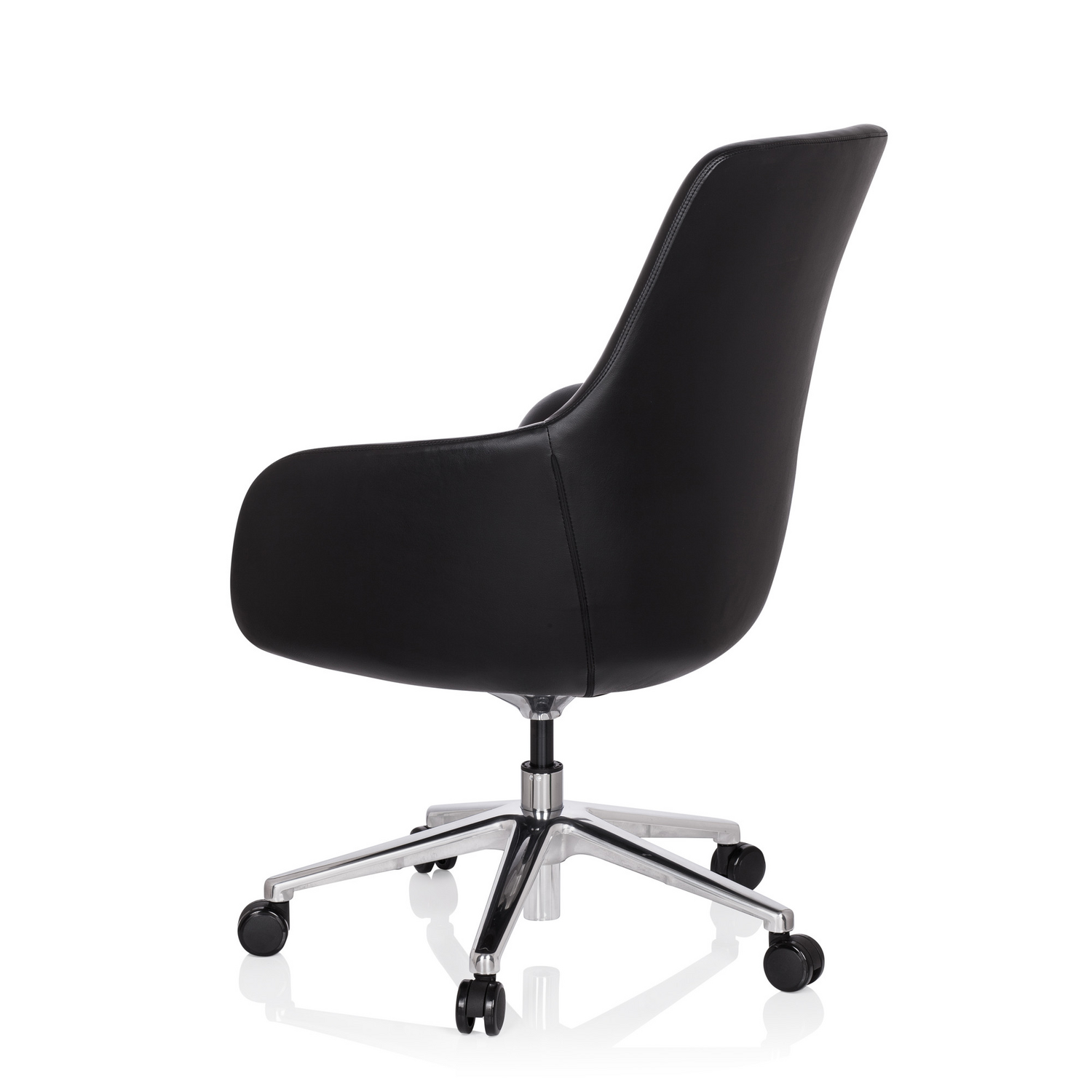 Hjh Office Bürostuhl Chefsessel Drehstuhl Leder Schwarz Rückenlehne Retro B-Ware - 4251084656966