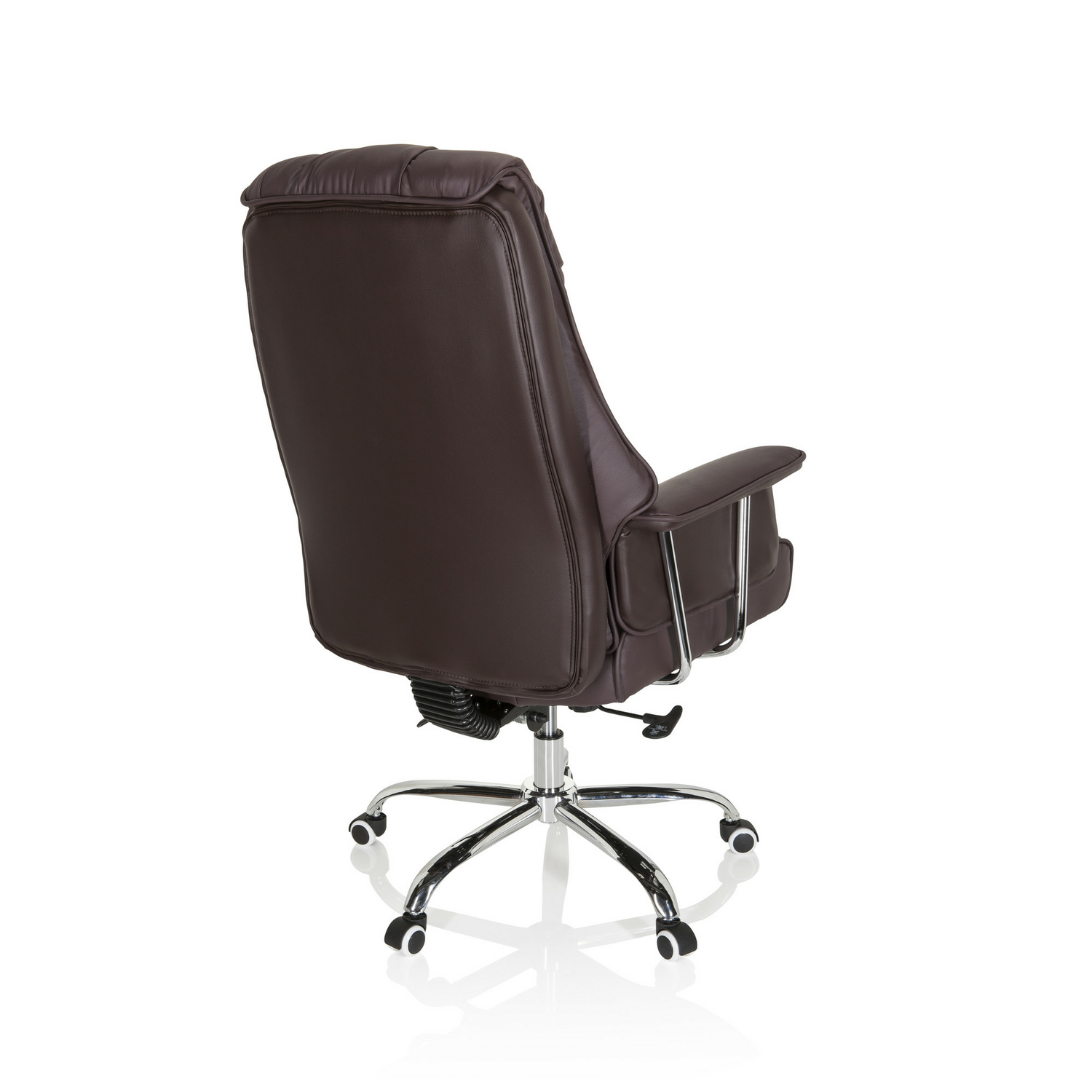Hjh Office Bürostuhl Chefsessel Commander Schreibtischstuhl Braun Kunstleder B-Ware - 4251084672348