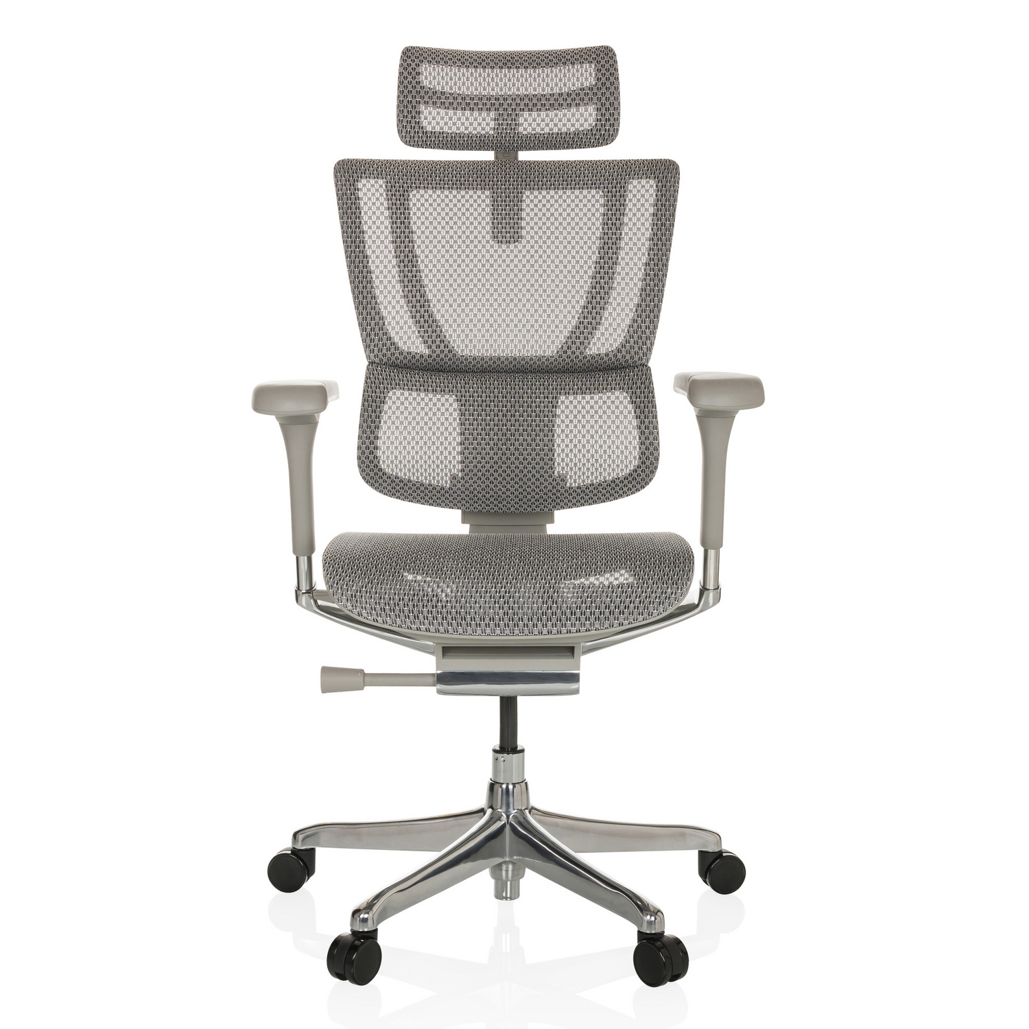 Hjh Office Bürostuhl Stuhl Chefsessel Ergohuman Netzstoff Hellgrau B-Ware - 4064323035701