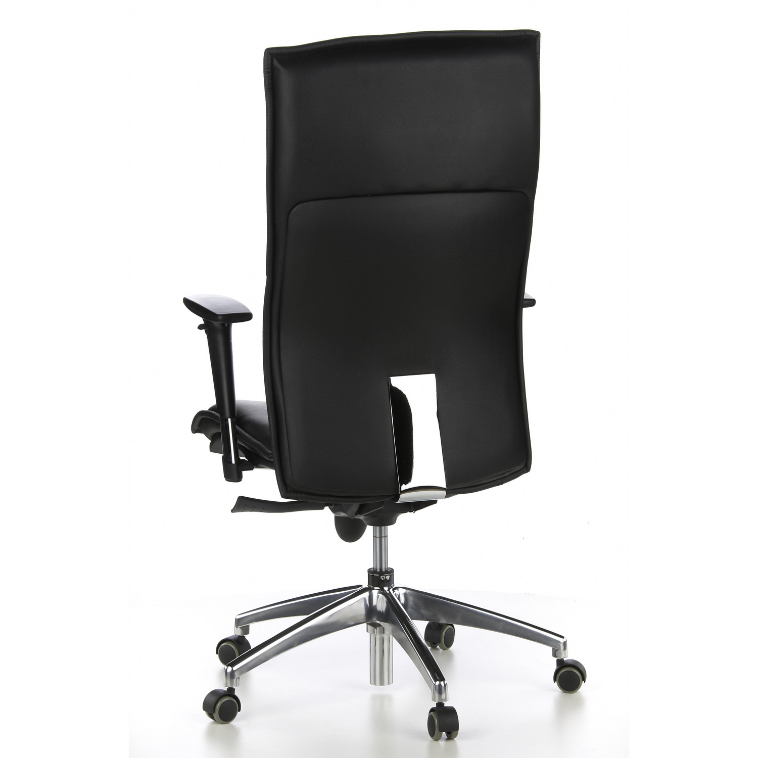Hjh Office Bürostuhl Chefsessel Stuhl Leder Schwarz Höhenverstellbare Armlehnen B-Ware - 4260182537008