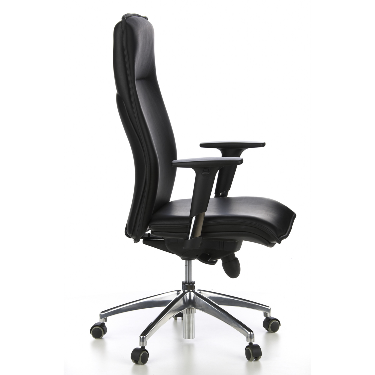 Hjh Office Bürostuhl Chefsessel Stuhl Leder Schwarz Höhenverstellbare Armlehnen B-Ware - 4260182537008