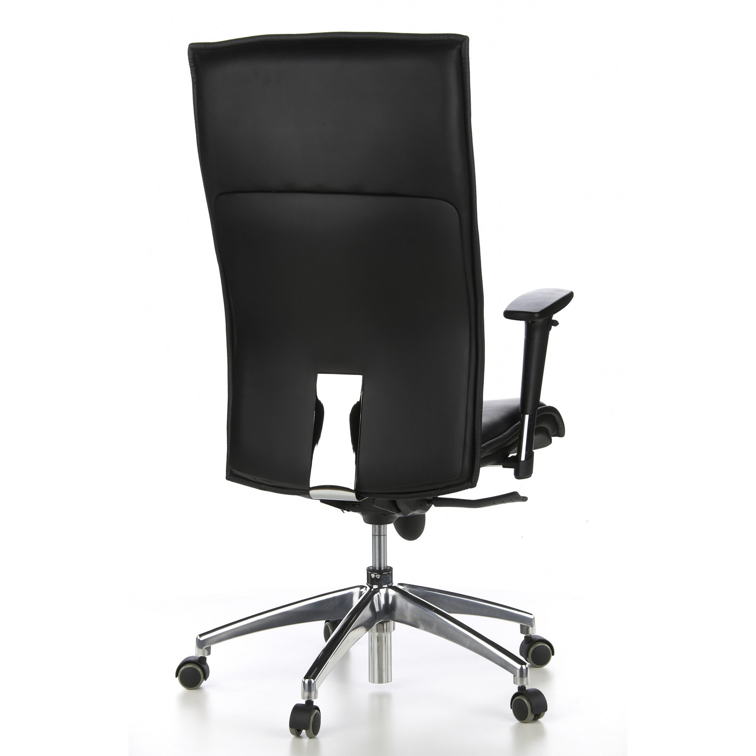 Hjh Office Bürostuhl Chefsessel Stuhl Leder Schwarz Höhenverstellbare Armlehnen B-Ware - 4260182537008