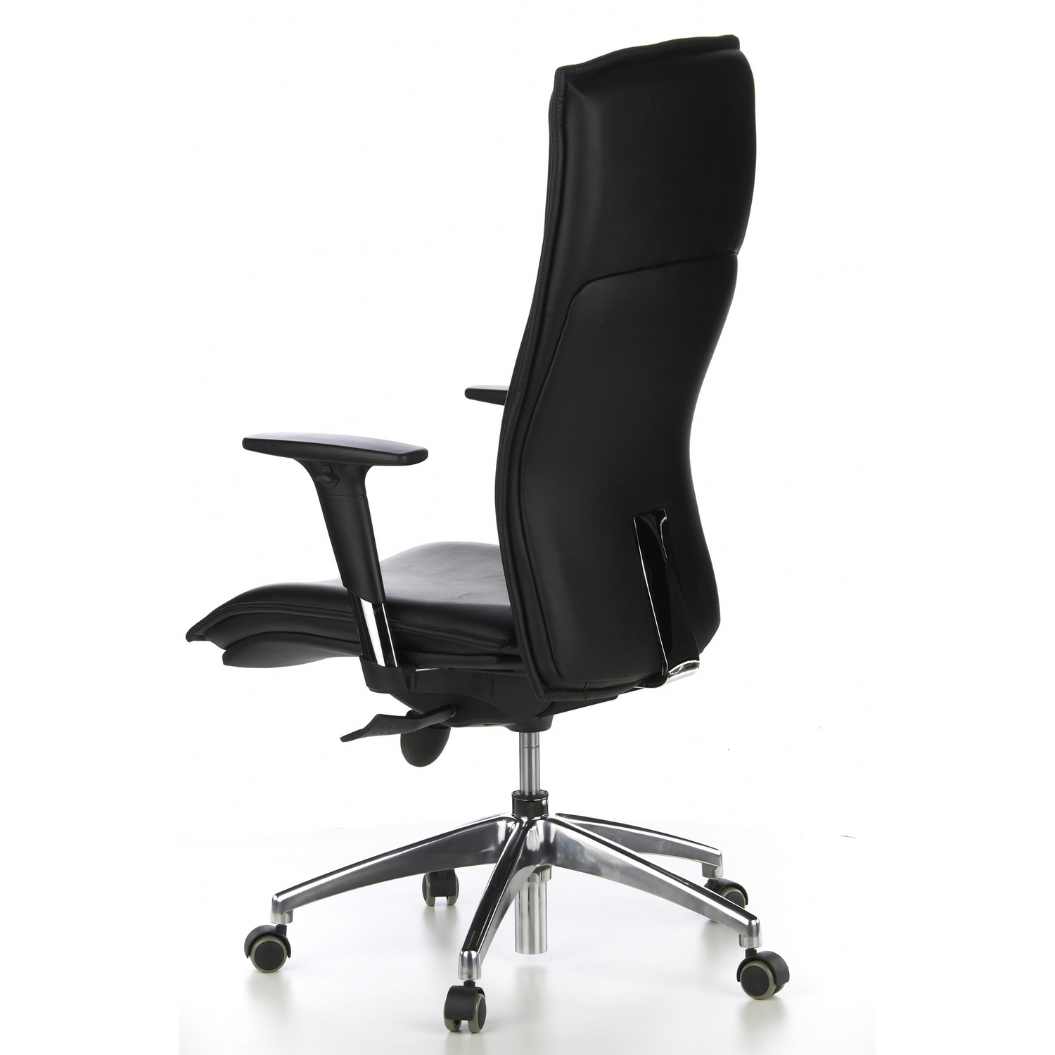 Hjh Office Bürostuhl Chefsessel Stuhl Leder Schwarz Höhenverstellbare Armlehnen B-Ware - 4260182537008