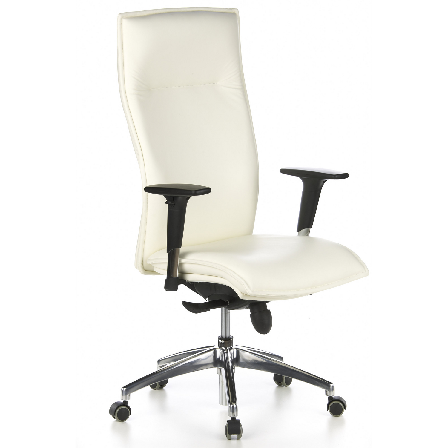 Hjh Office Bürostuhl Chefsessel Murano 20 Leder Schreibtischstuhl Elfenbein B-Ware - 4260182537015