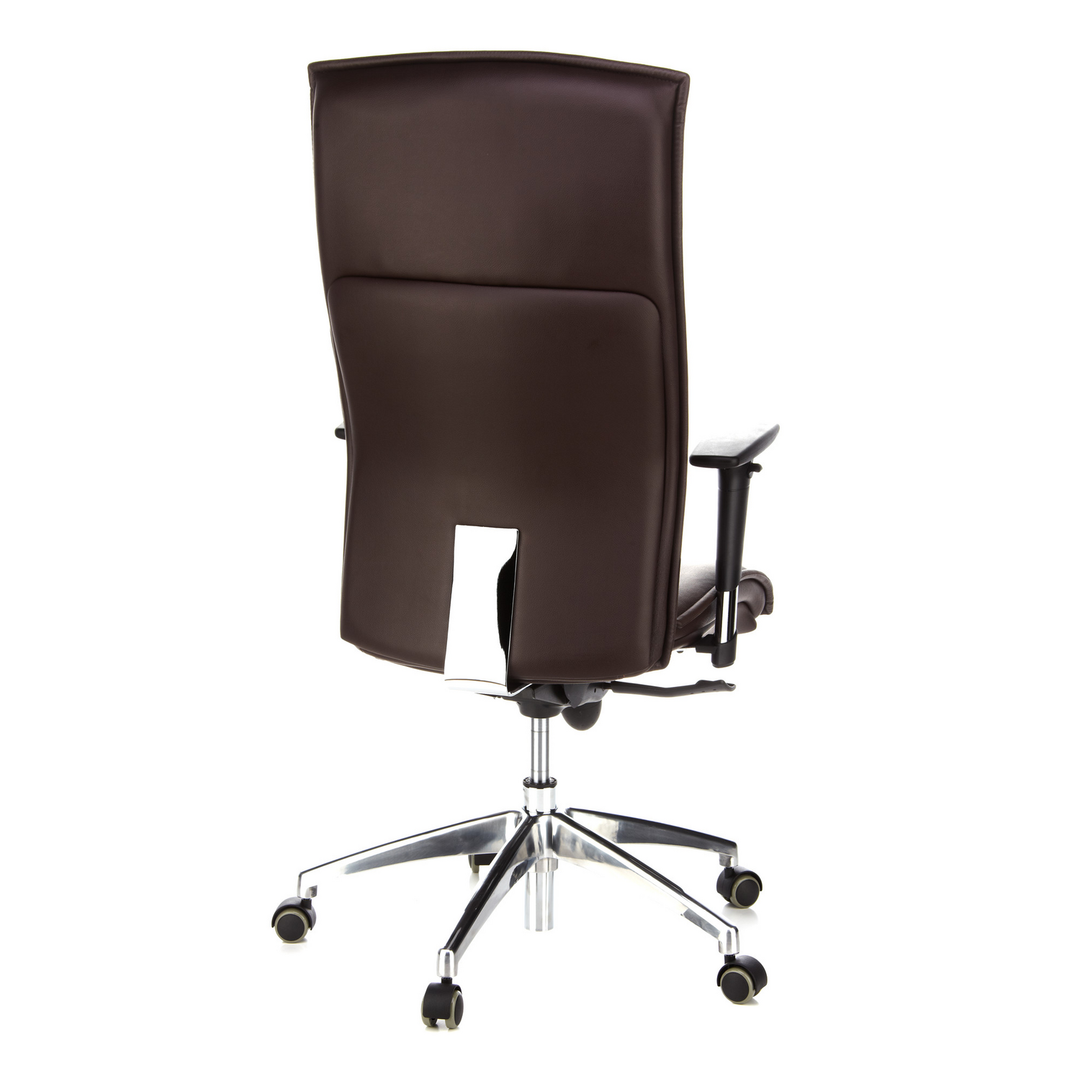 Hjh Office Bürostuhl Chefsessel Murano 20 Leder Dunkelbraun Sessel Sitzmöbel B-Ware - 4260284080549