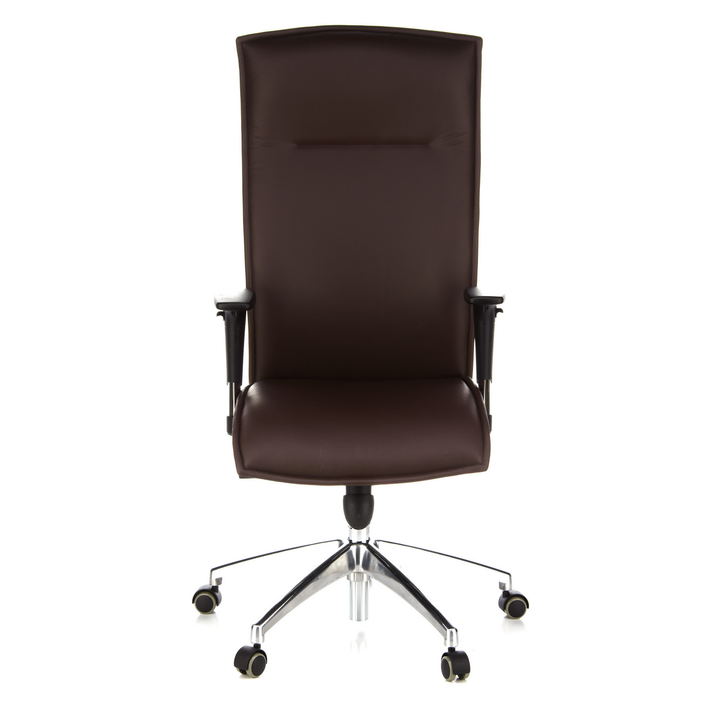 Hjh Office Bürostuhl Chefsessel Murano 20 Leder Dunkelbraun Sessel Sitzmöbel B-Ware - 4260284080549