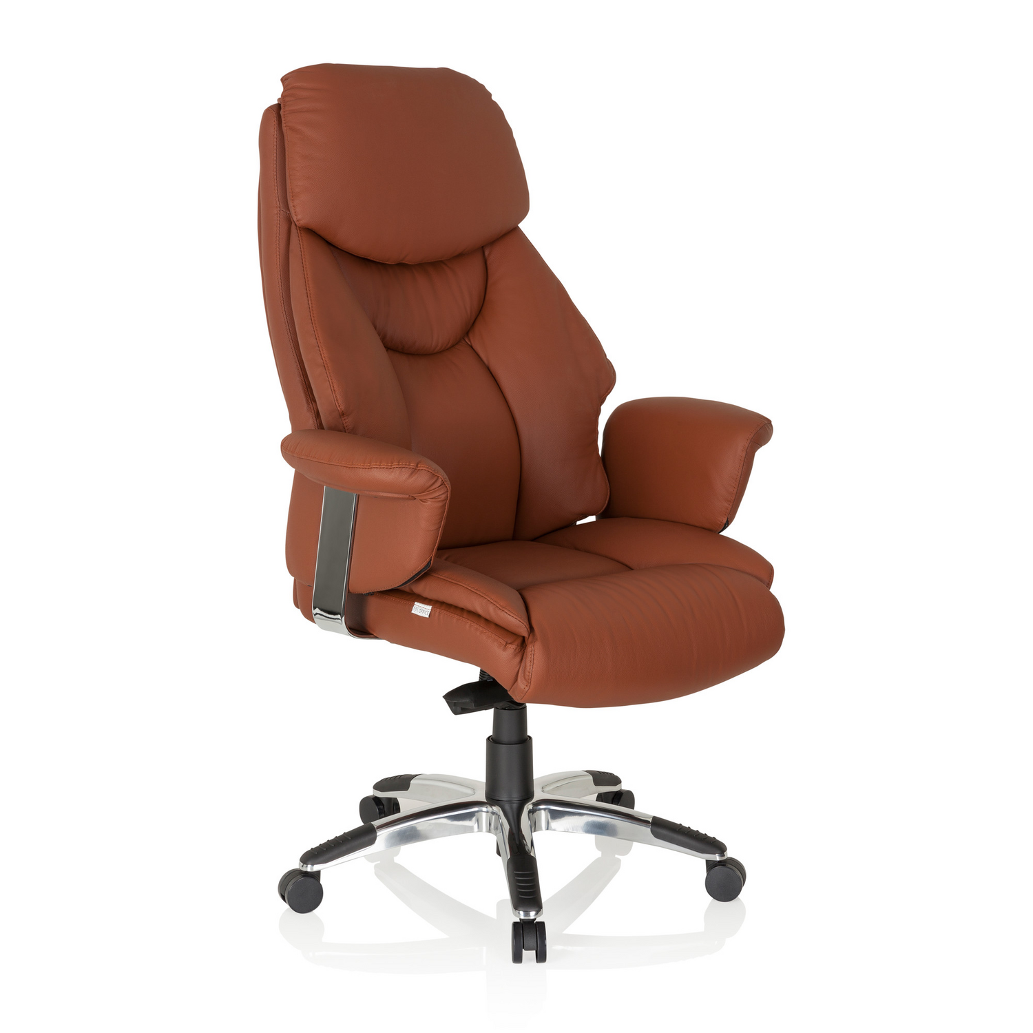 B-Ware Hjh Office Bürostuhl Chefsessel Drehstuhl Leder Braun Extra Komfort Polster829