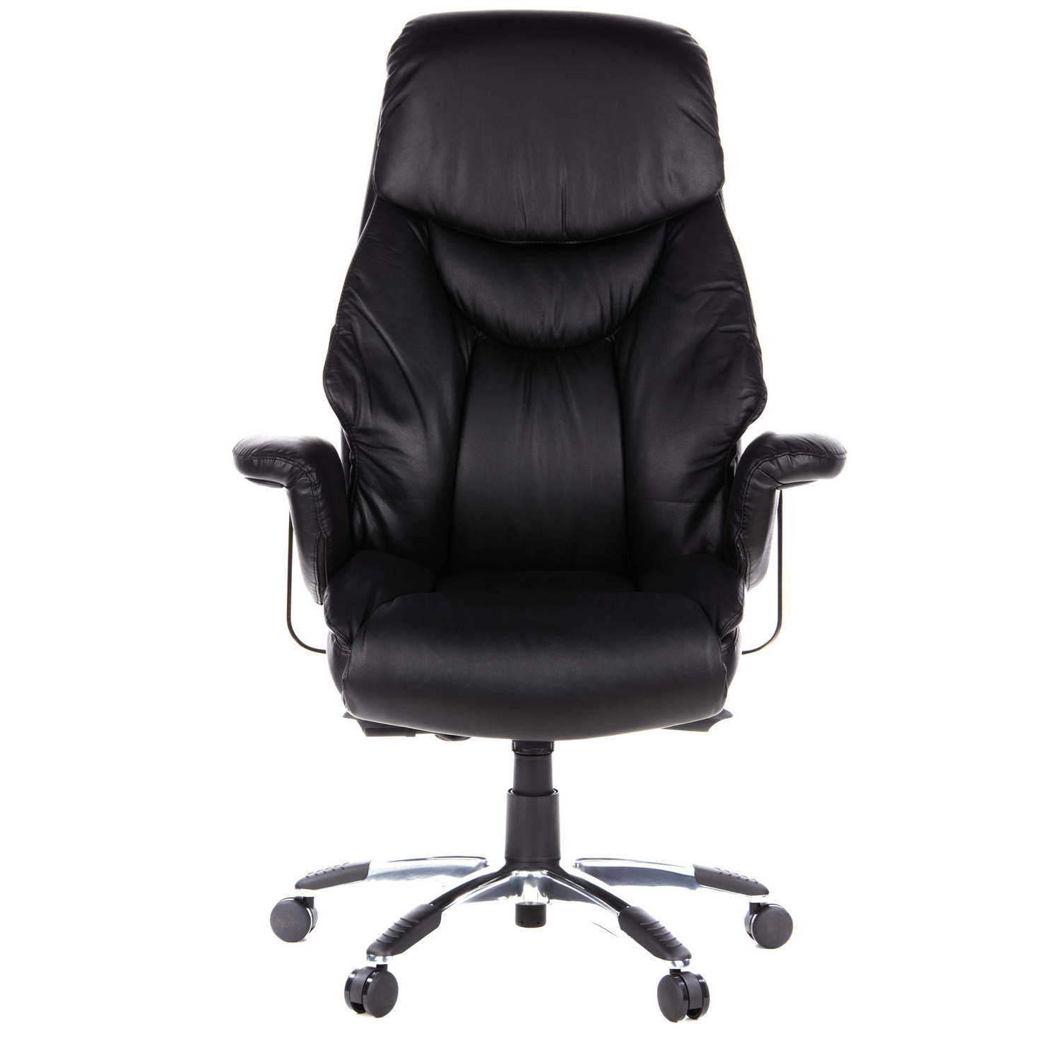 Hjh Office Bürostuhl Chefsessel Stuhl Leder Schwarz Mit Armlehnen Teppichrollen B-Ware - 4260182541098