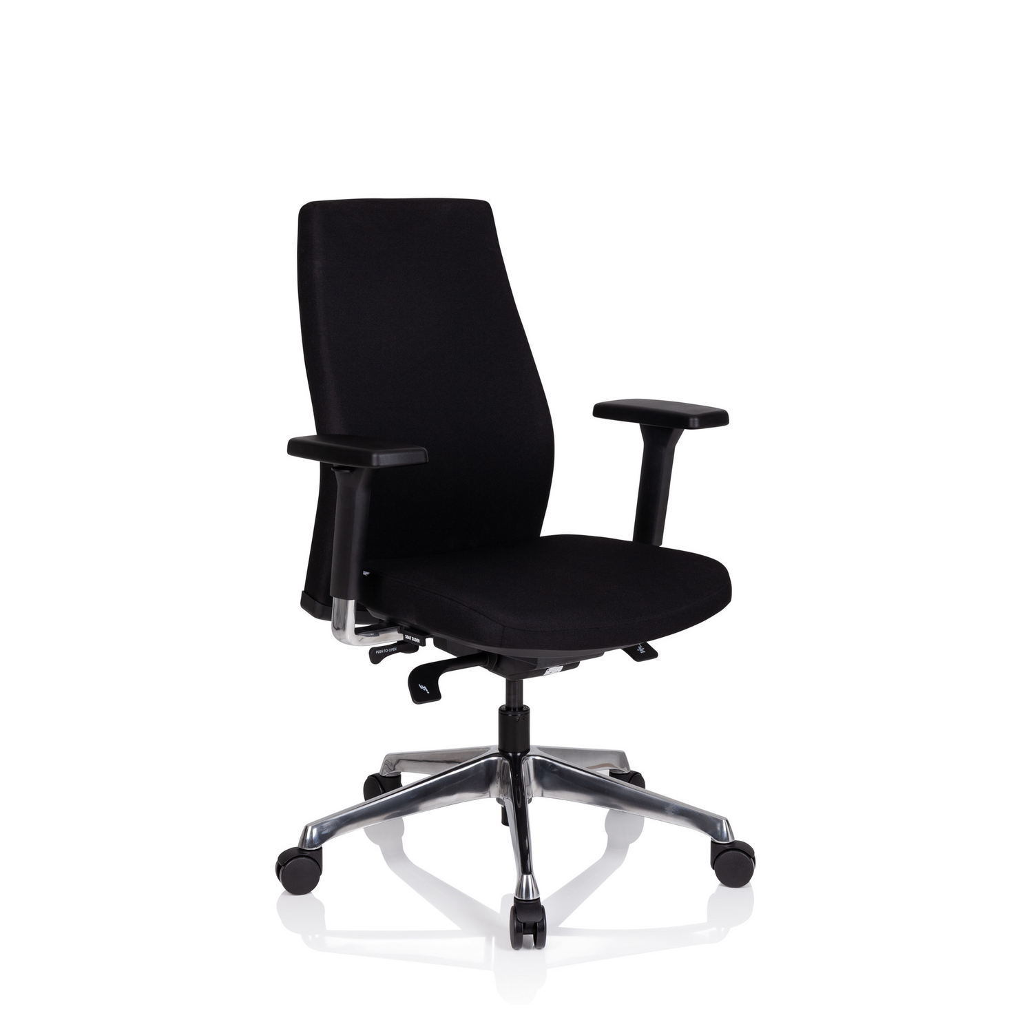 Hjh Office Bürostuhl Drehstuhl Stuhl Skave 300 Stoff Schwarz Ergonomisch B-Ware - 4064323000198