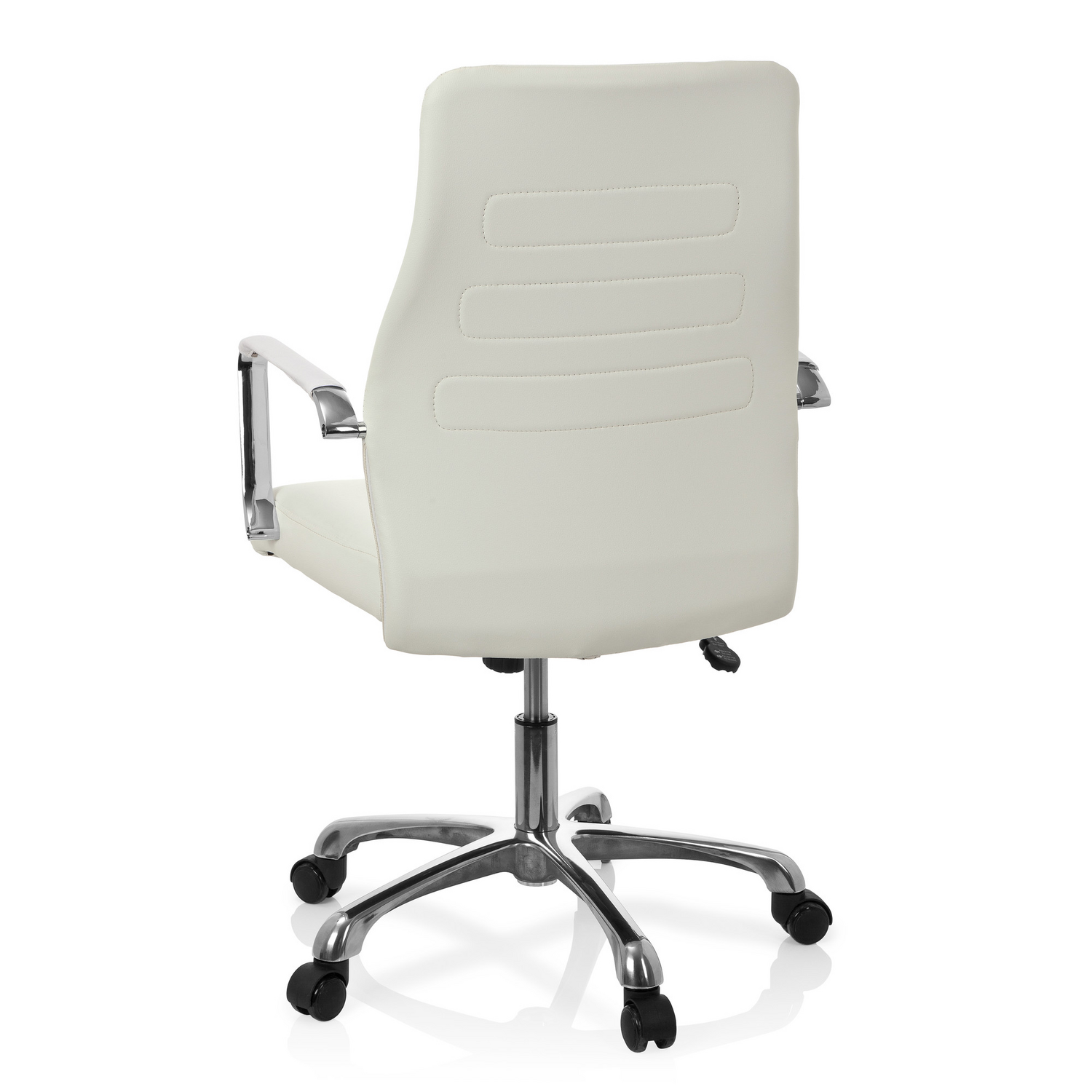 Hjh Office Bürostuhl Chefsessel Stuhl Kunstleder Creme Armlehnen Verchromt Stahl B-Ware - 4260354051707