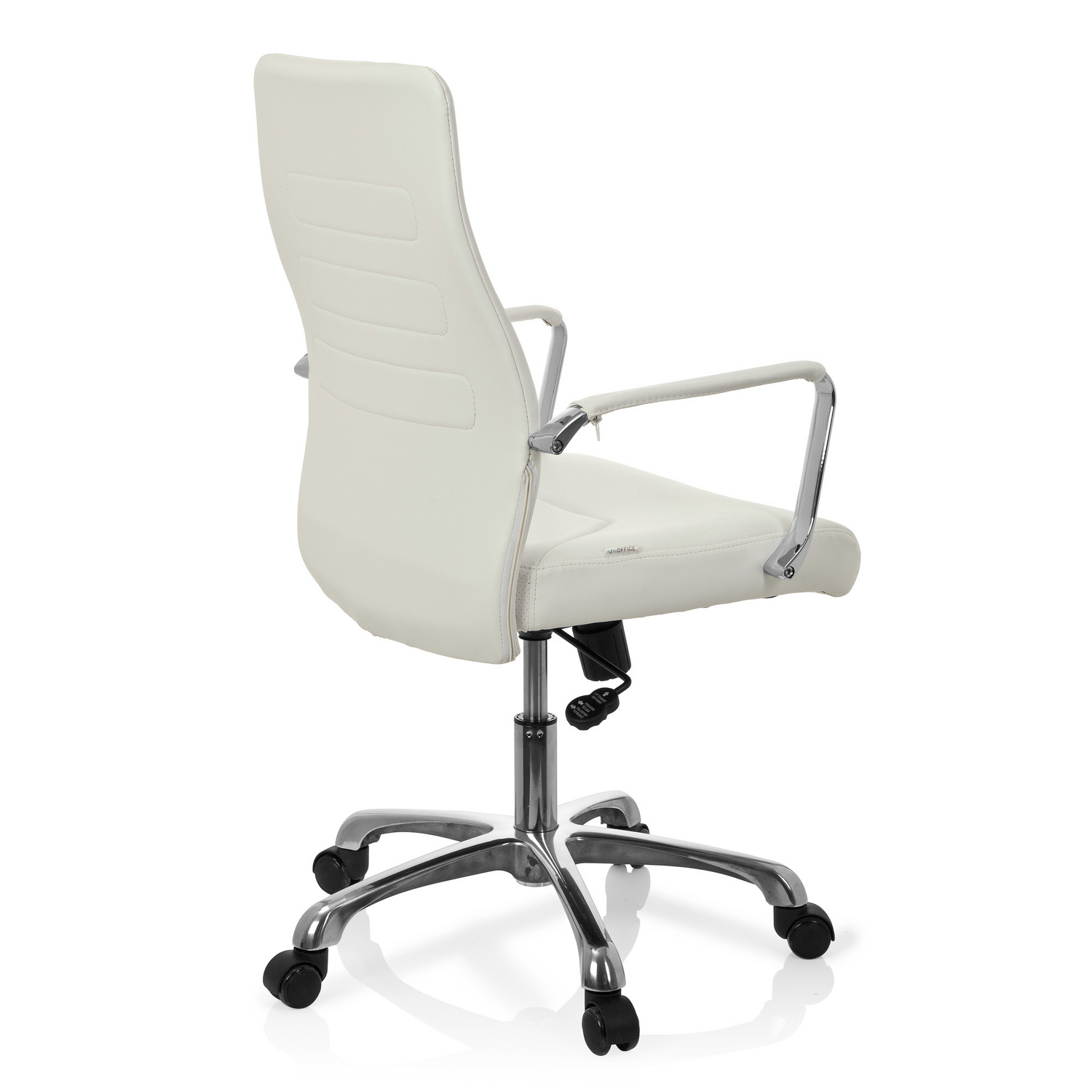 Hjh Office Bürostuhl Chefsessel Stuhl Kunstleder Creme Armlehnen Verchromt Stahl B-Ware - 4260354051707