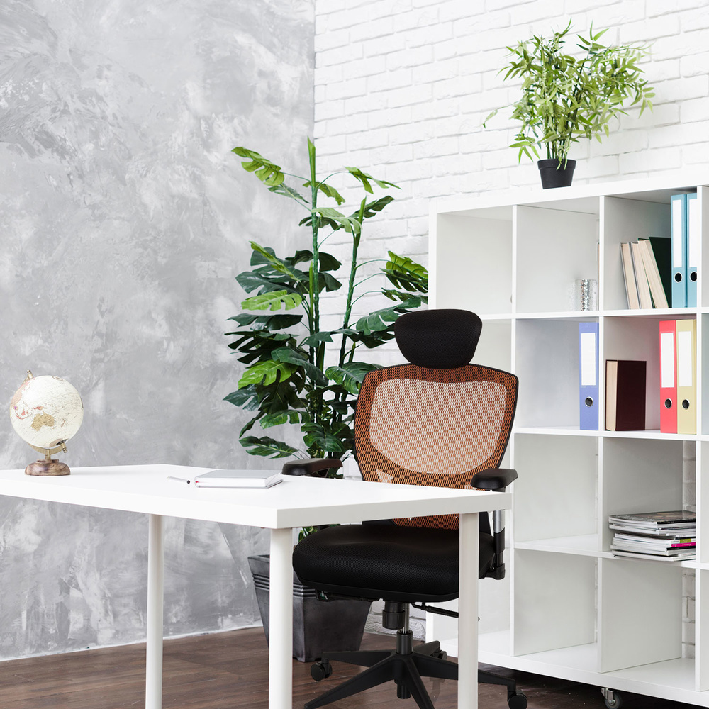 Hjh Office Bürostuhl Chefsessel Stuhl Venus Base Netzstoff Orange Schwarz B-Ware - 4260182534540