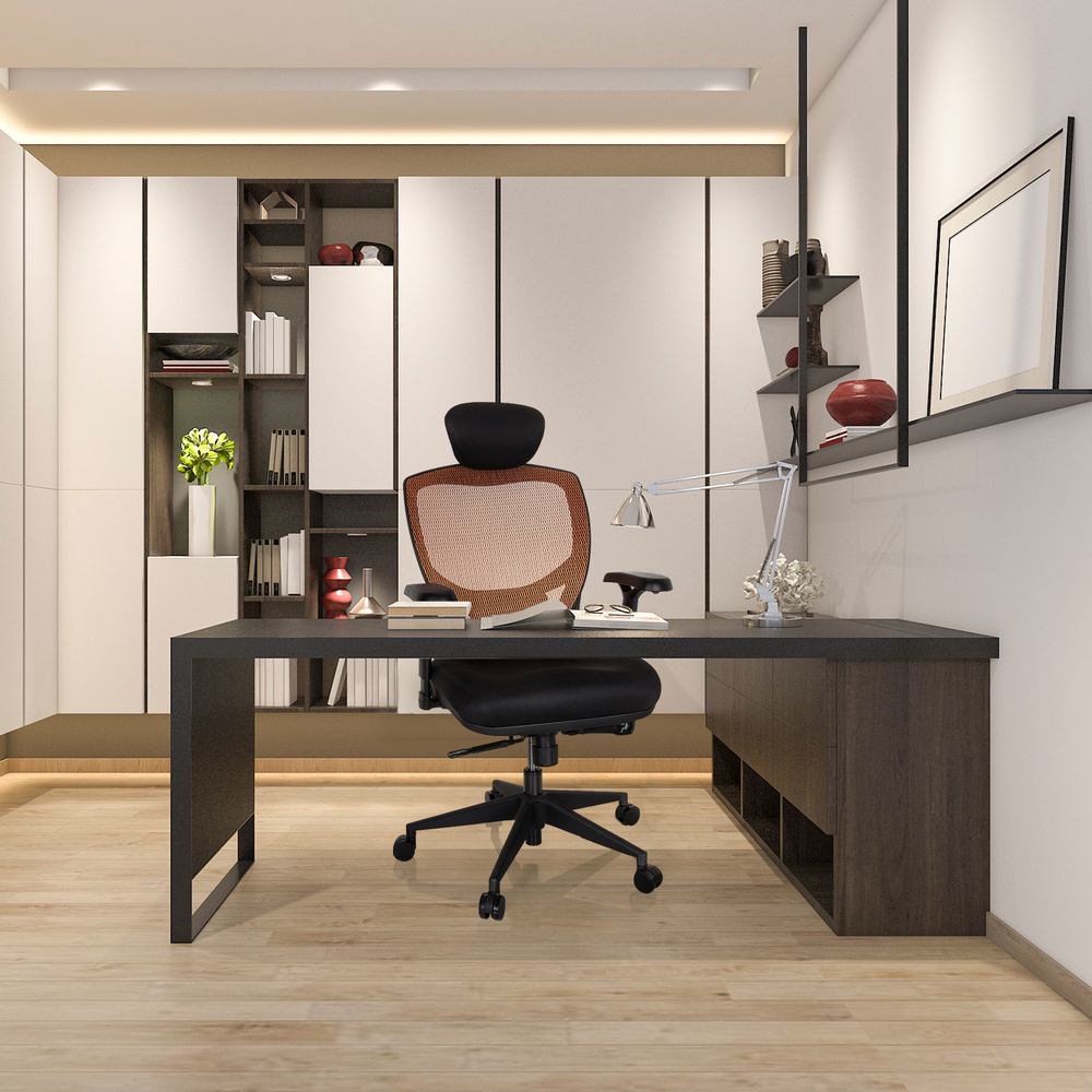 Hjh Office Bürostuhl Chefsessel Stuhl Venus Base Netzstoff Orange Schwarz B-Ware - 4260182534540