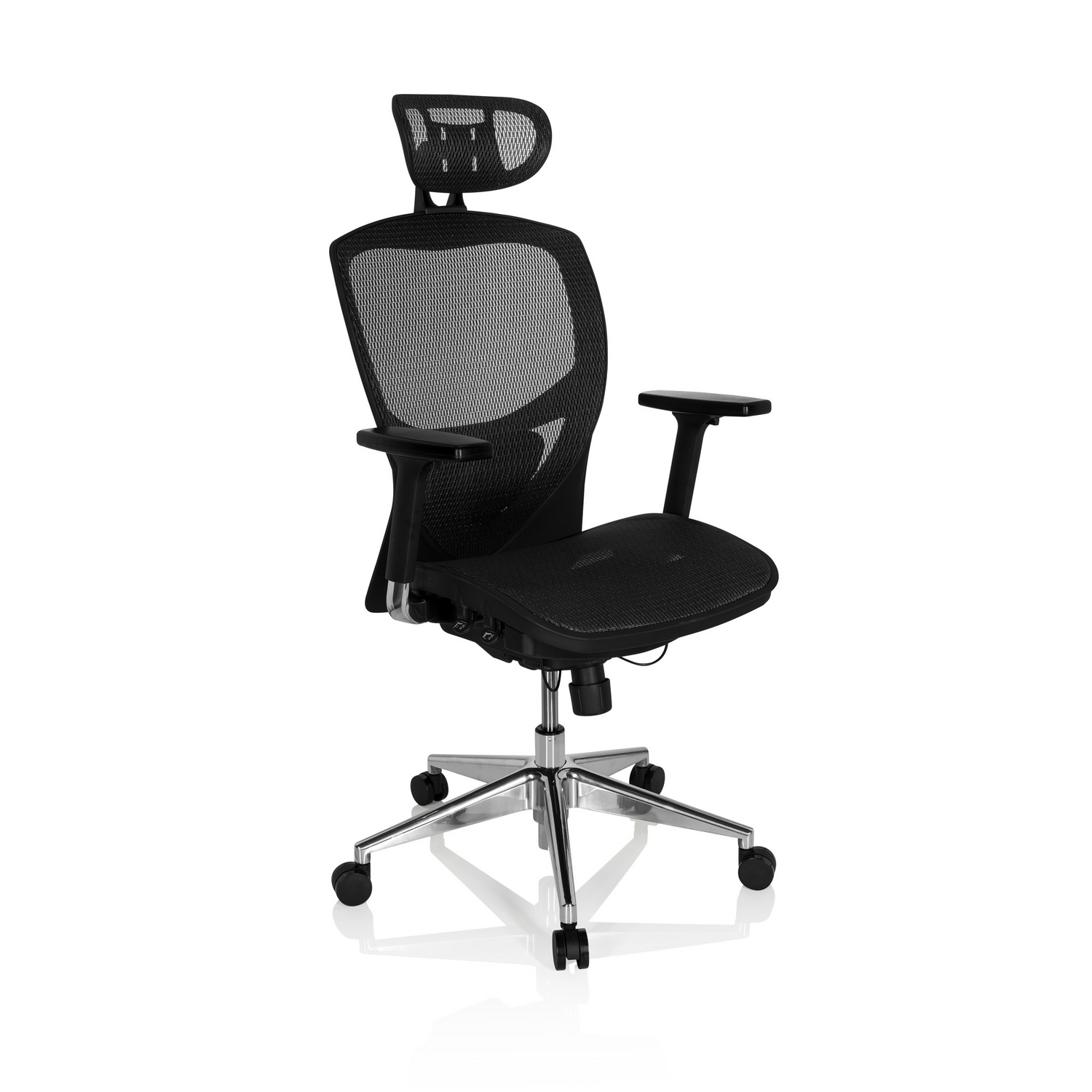 Hjh Office Bürostuhl Drehstuhl Venus One Netzstoff Schwarz Mit Armlehnen B-Ware - 4260182534489