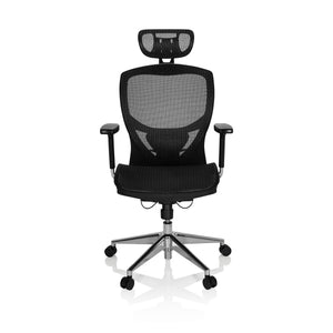 B-Ware hjh OFFICE Bürostuhl Drehstuhl VENUS ONE Netzstoff schwarz mit Armlehnen