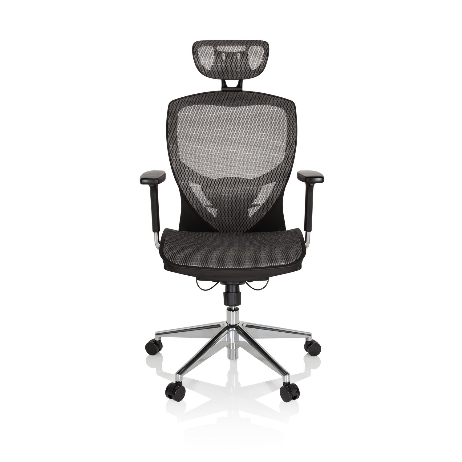Hjh Office Bürostuhl Chefsessel Stuhl Venus One Netzstoff Silbergrau Armlehnen B-Ware - 4260182534519