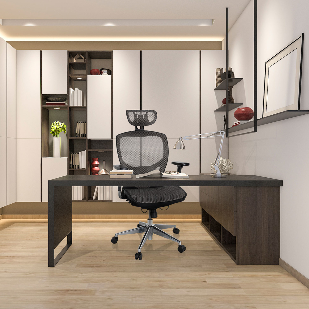Hjh Office Bürostuhl Chefsessel Stuhl Venus One Netzstoff Silbergrau Armlehnen B-Ware - 4260182534519