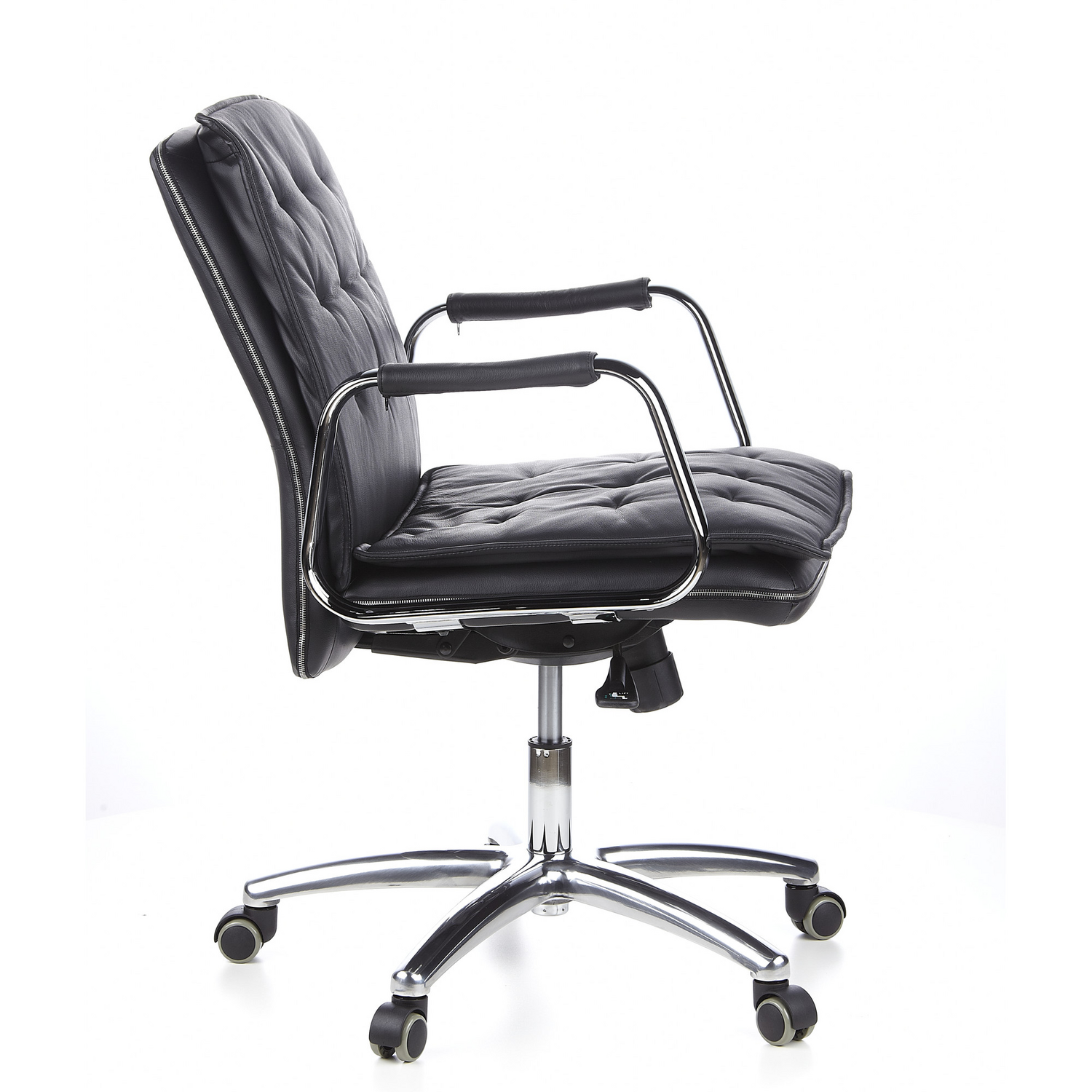 Hjh Office Bürostuhl Chefsessel Villa 10 Nappaleder Schwarz Synchronmechanik B-Ware - 4260182550564