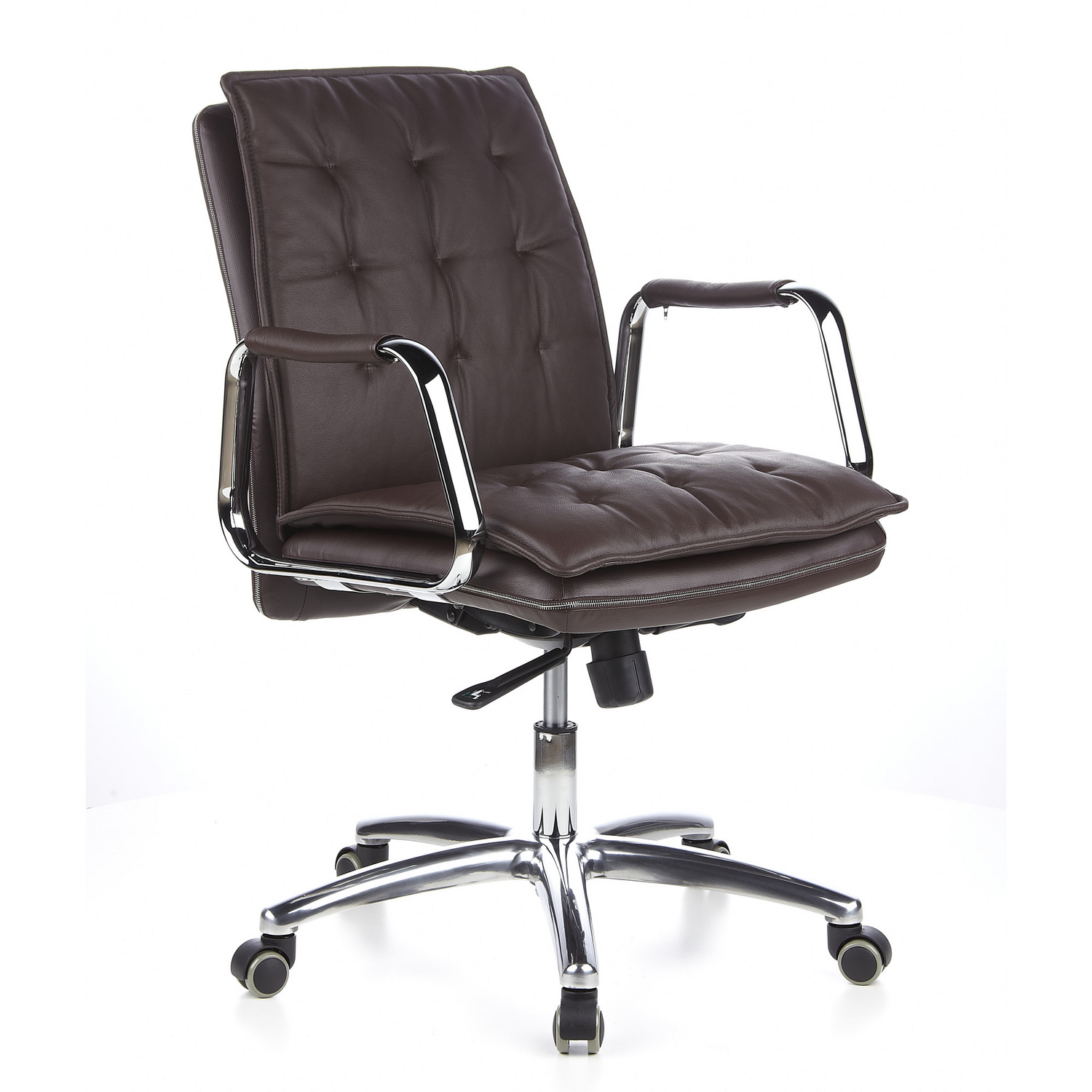 B-Ware Hjh Office Bürostuhl Chefsessel Stuhl Villa 10 Nappaleder Braun Drehstuhl - 4260182550588