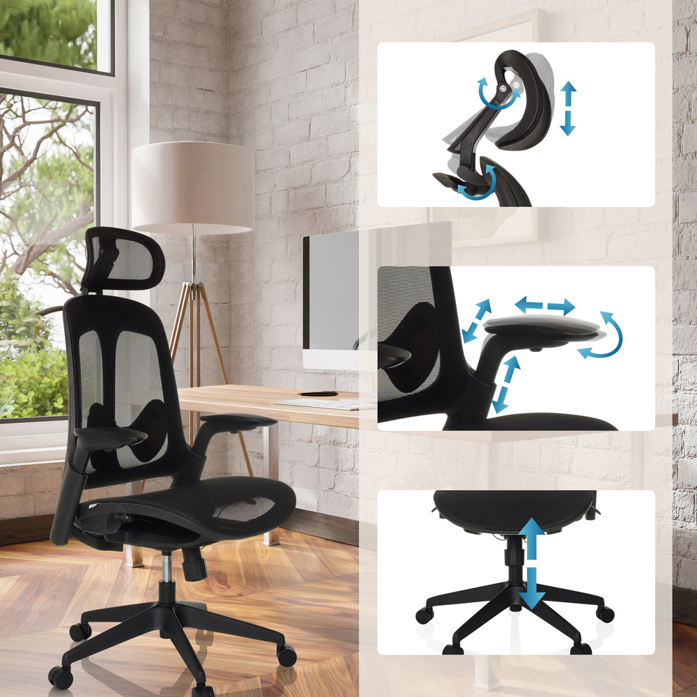 Hjh Office Bürostuhl Drehstuhl Arceo M Schreibtischstuhl Schwarz Siehe Text/Foto B-Ware - 4064323038733