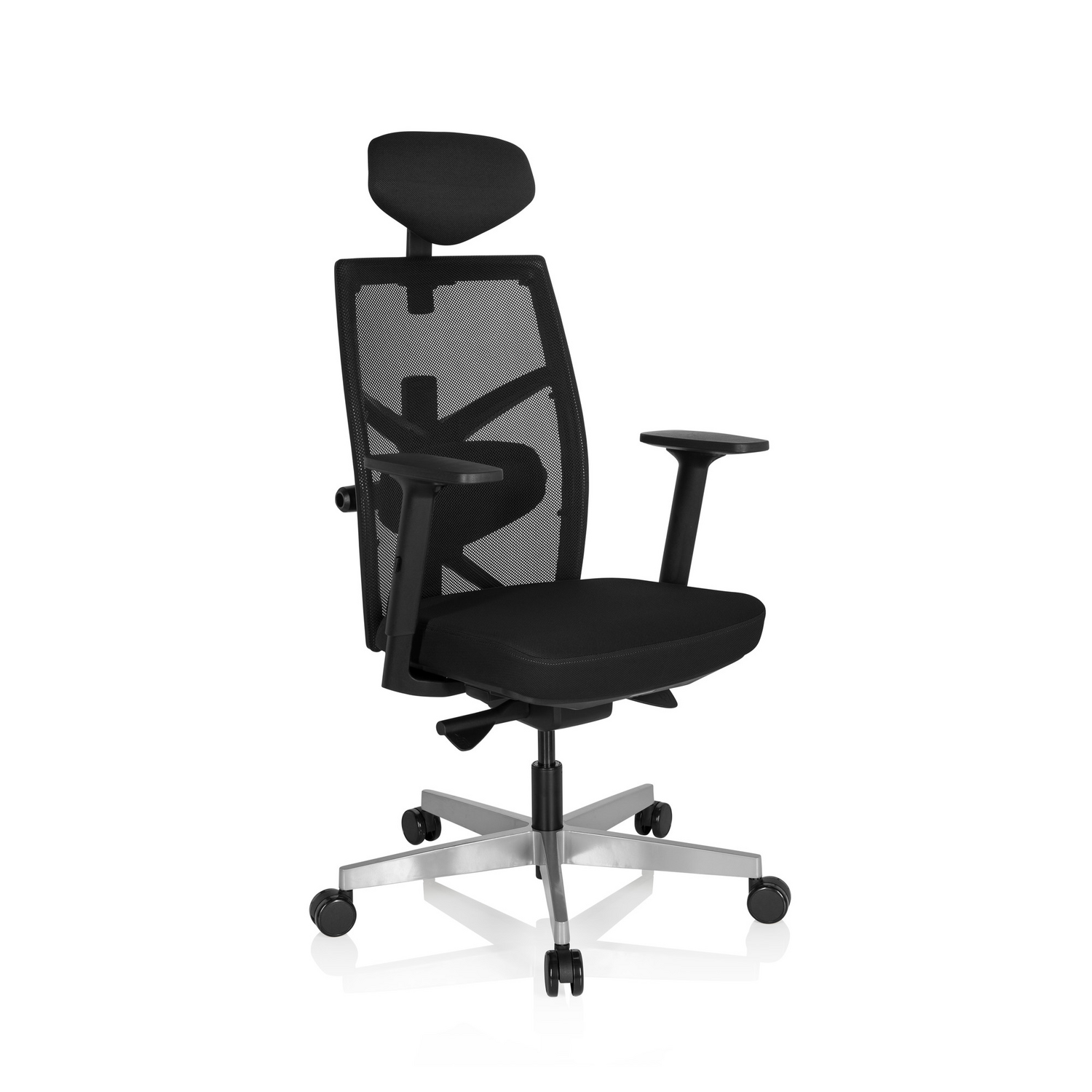 Hjh Office Bürostuhl Stuhl Drehstuhl Bellac Stoff Schwarz Ergonomisch  B-Ware - 4251084667962