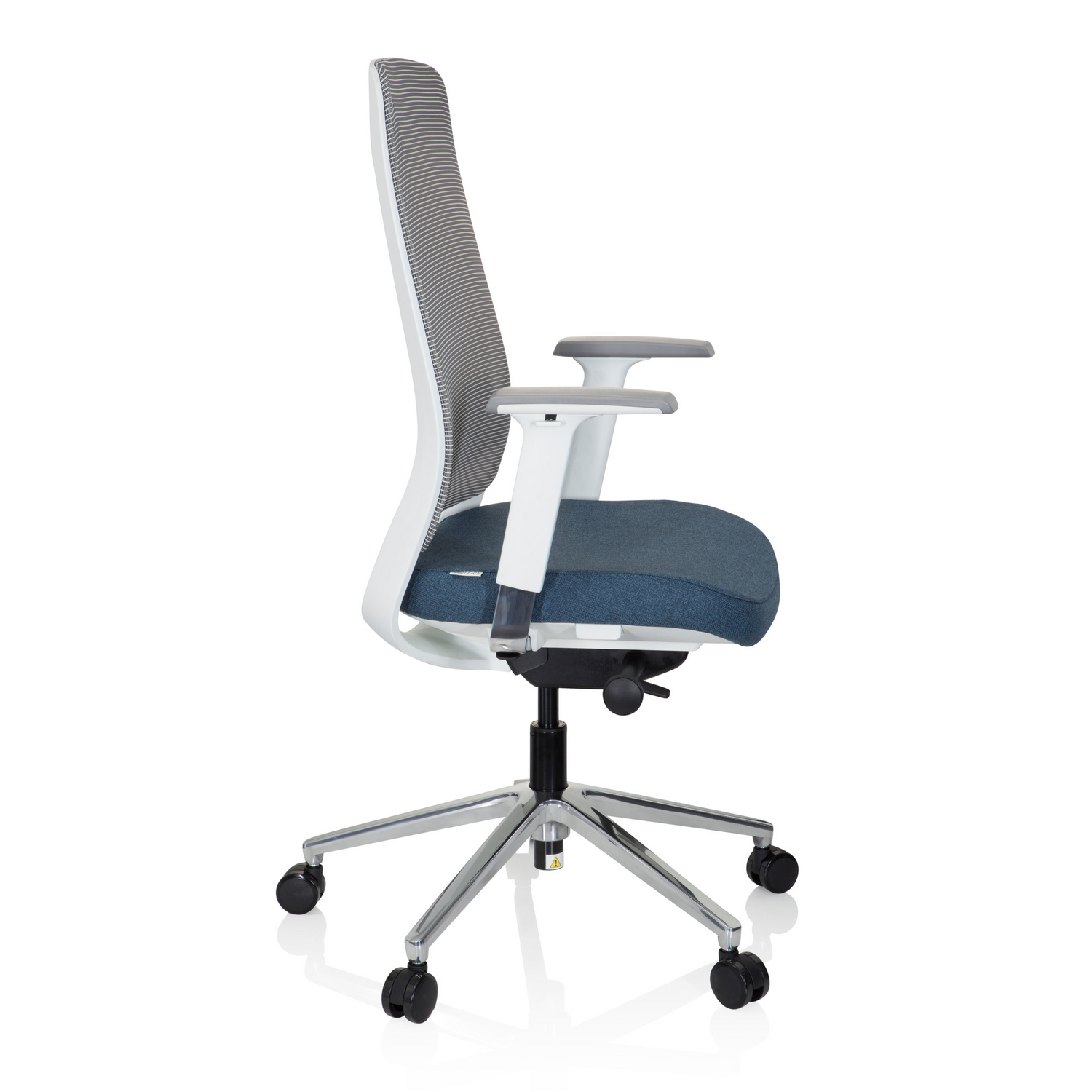 B-Ware Hjh Office Bürostuhl Drehstuhl Chiaro T2 White Netzstoff Stoff Grau Blau Stuhl - 4251084676995