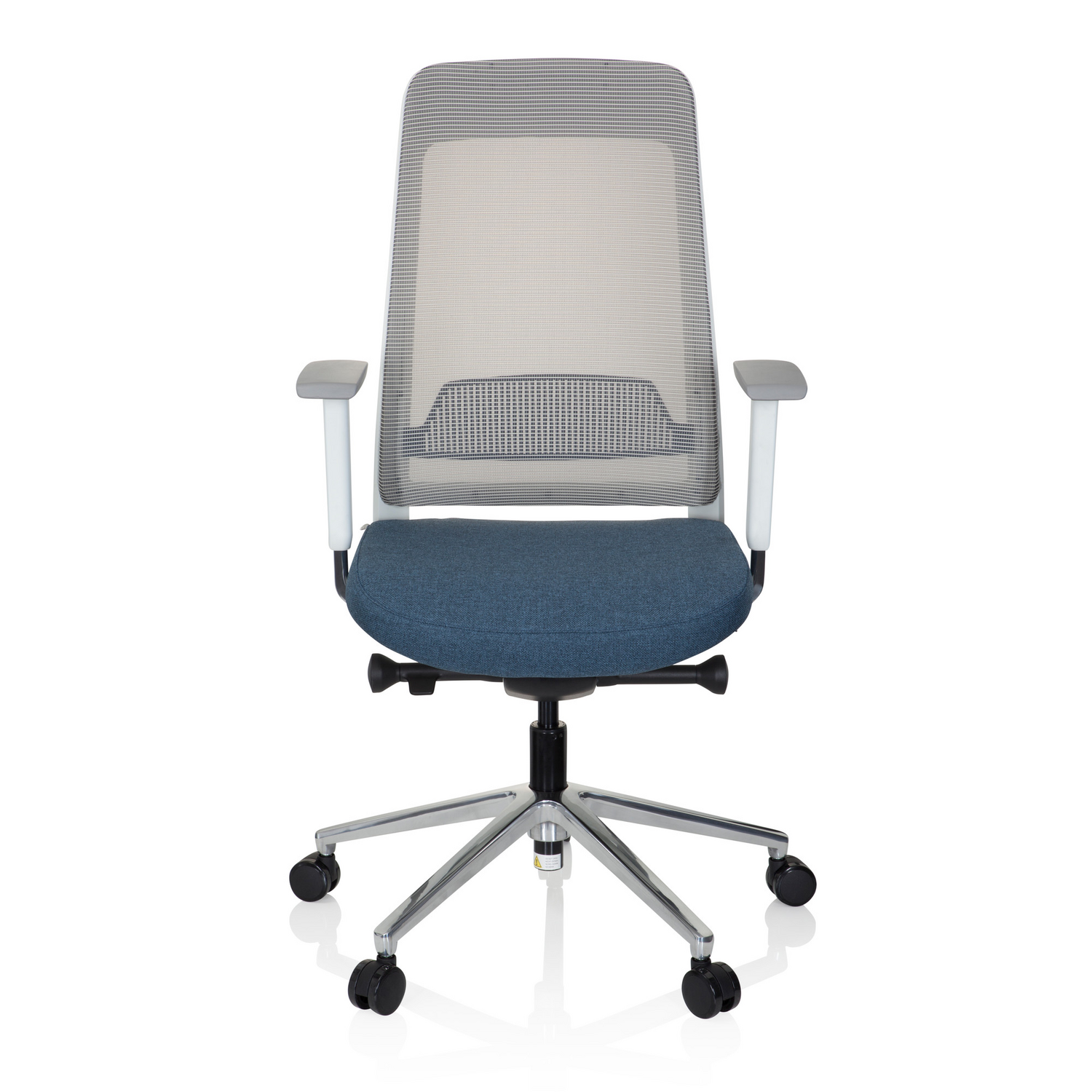 B-Ware Hjh Office Bürostuhl Drehstuhl Chiaro T2 White Netzstoff Stoff Grau Blau Stuhl - 4251084676995