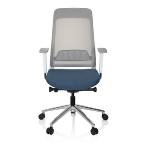 B-Ware Hjh Office Bürostuhl Drehstuhl Chiaro T2 White Netzstoff Stoff Grau Blau Stuhl