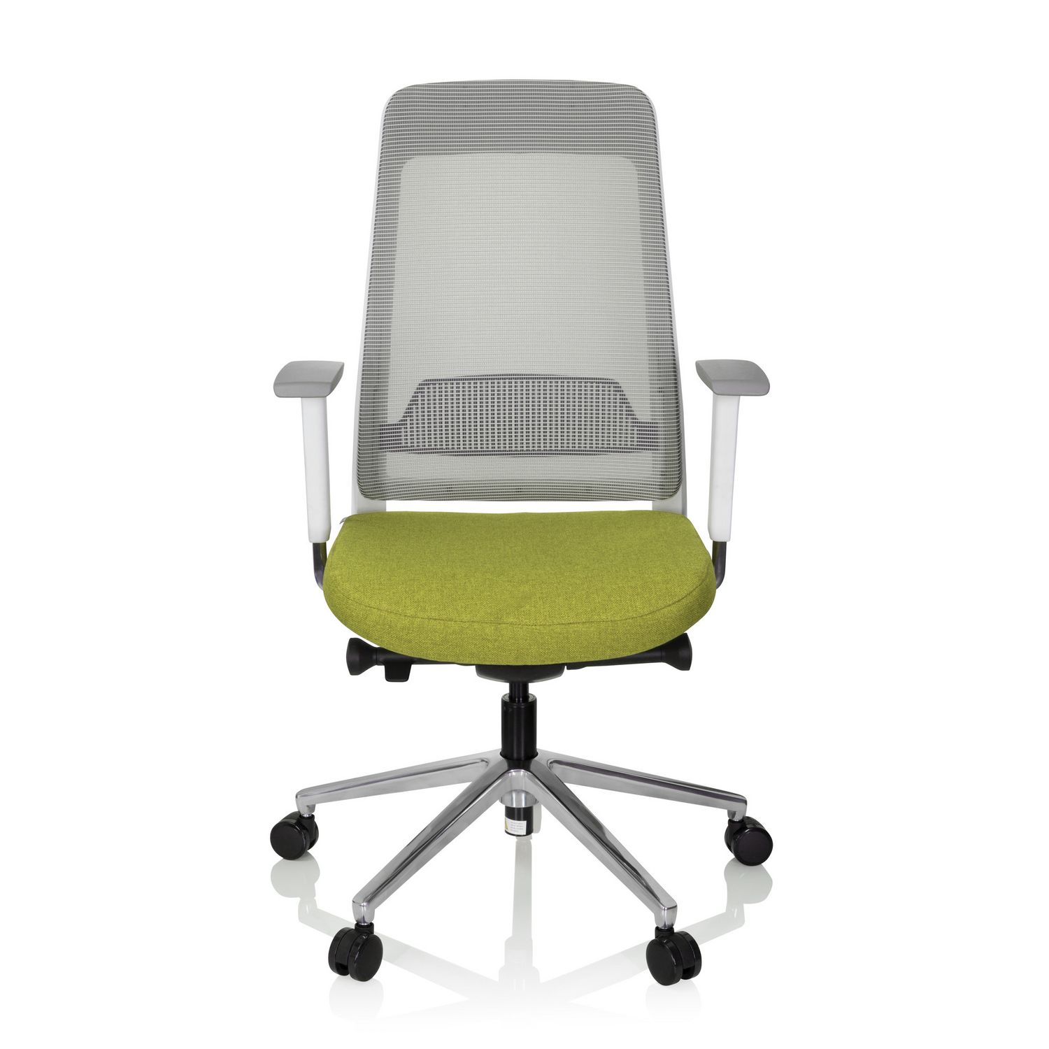 B-Ware Hjh Office Bürostuhl Drehstuhl Stuhl Chiaro T2 White Netzstoff Stoff Grau Grün - 4251084677008