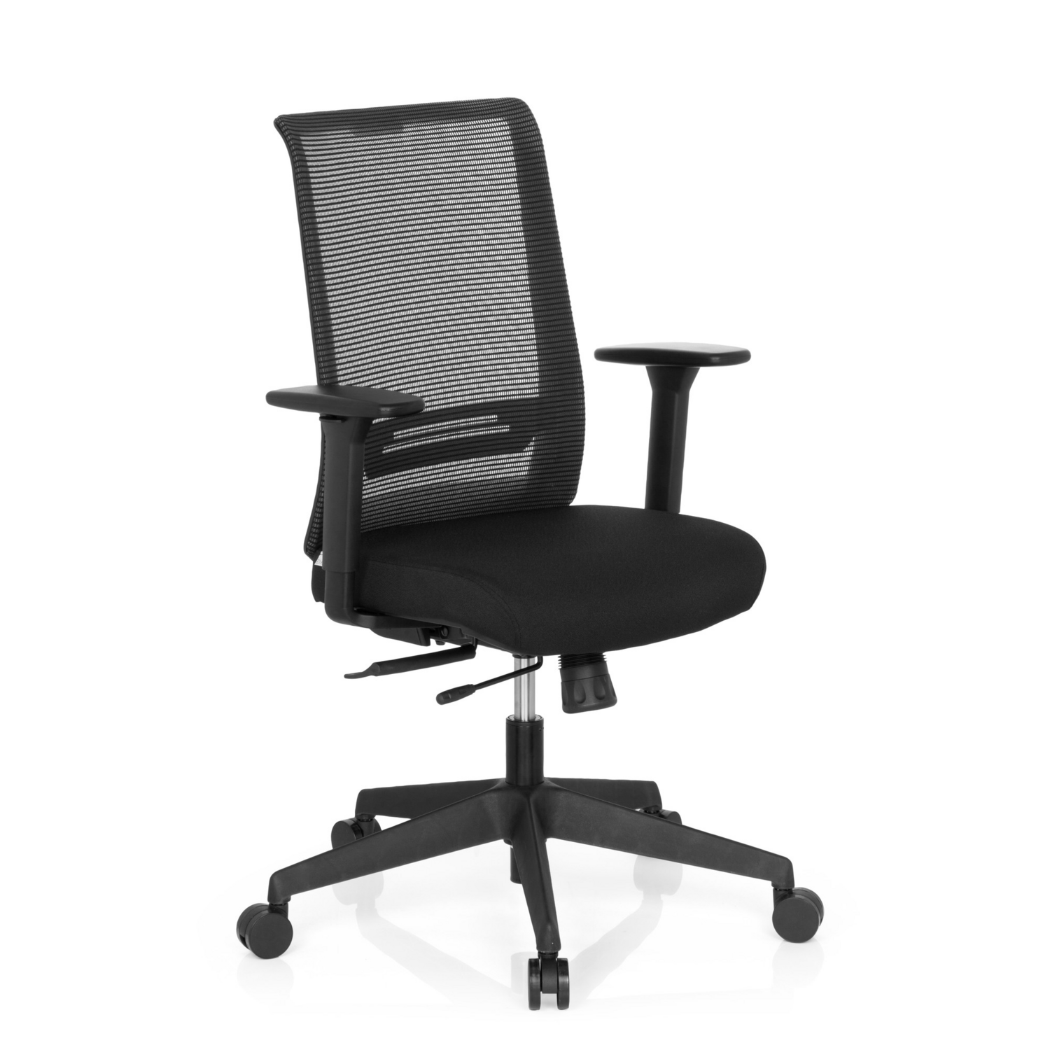 B-Ware Hjh Office Bürostuhl Drehstuhl Stuhl Coniston Netz Stoff Schwarz Armlehnen - 4251084659301
