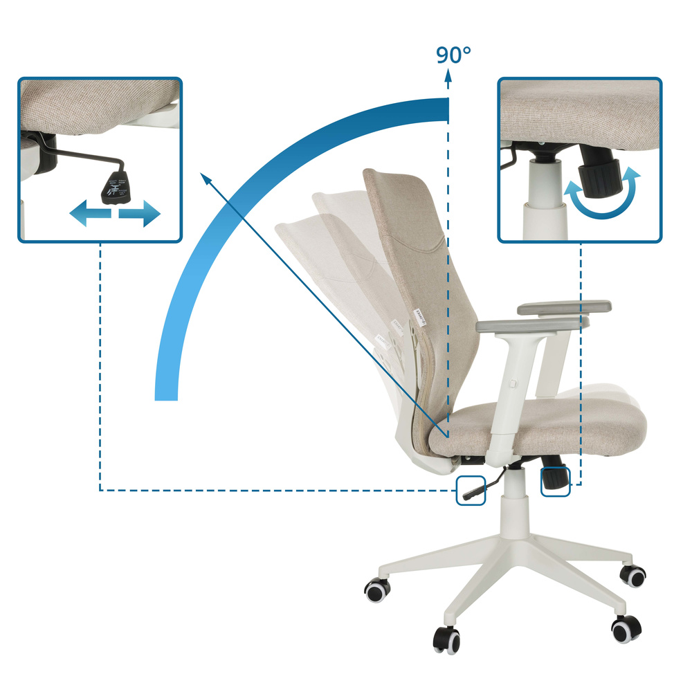 Hjh Office Bürostuhl Drehstuhl Home Office Cosio Ii Beige Siehe Text/Foto B-Ware - 4064323038511