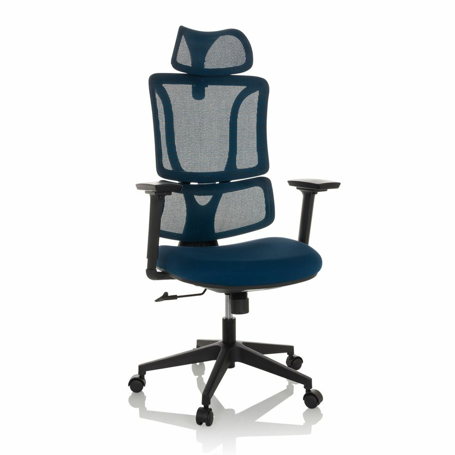 Bürostuhl Drehstuhl Ergomy Sitz Schreibtisch Netzstoff Blau Mybuero B-Ware - 4064323037194
