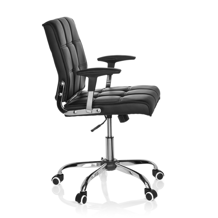 Hjh Office Bürostuhl Drehstuhl Schreibtischstuhl Kunstleder Schwarz Armlehnen B-Ware - 4260284085537
