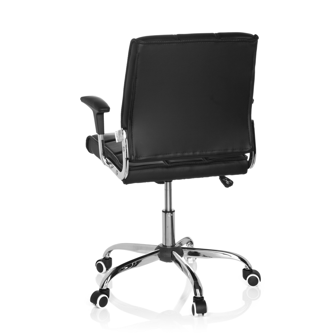 Hjh Office Bürostuhl Drehstuhl Schreibtischstuhl Kunstleder Schwarz Armlehnen B-Ware - 4260284085537