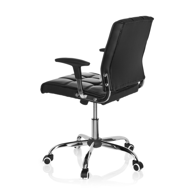 Hjh Office Bürostuhl Drehstuhl Schreibtischstuhl Kunstleder Schwarz Armlehnen B-Ware - 4260284085537
