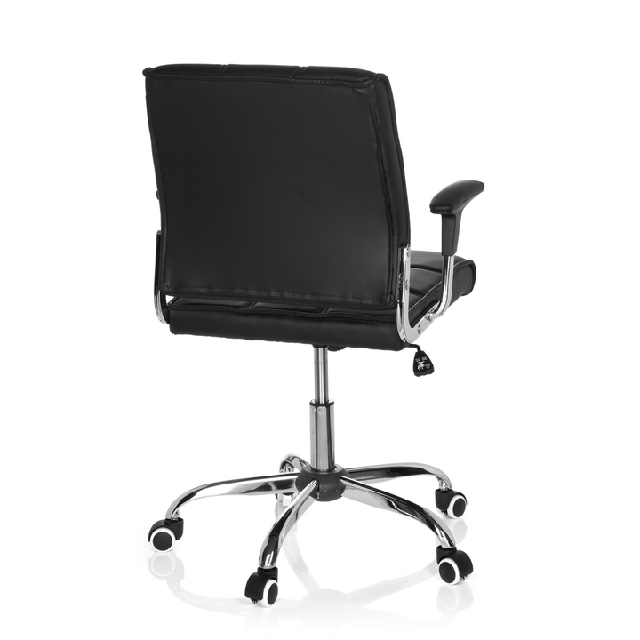 Hjh Office Bürostuhl Drehstuhl Schreibtischstuhl Kunstleder Schwarz Armlehnen B-Ware - 4260284085537