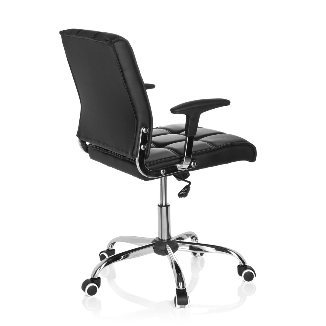 Hjh Office Bürostuhl Drehstuhl Schreibtischstuhl Kunstleder Schwarz Armlehnen B-Ware - 4260284085537