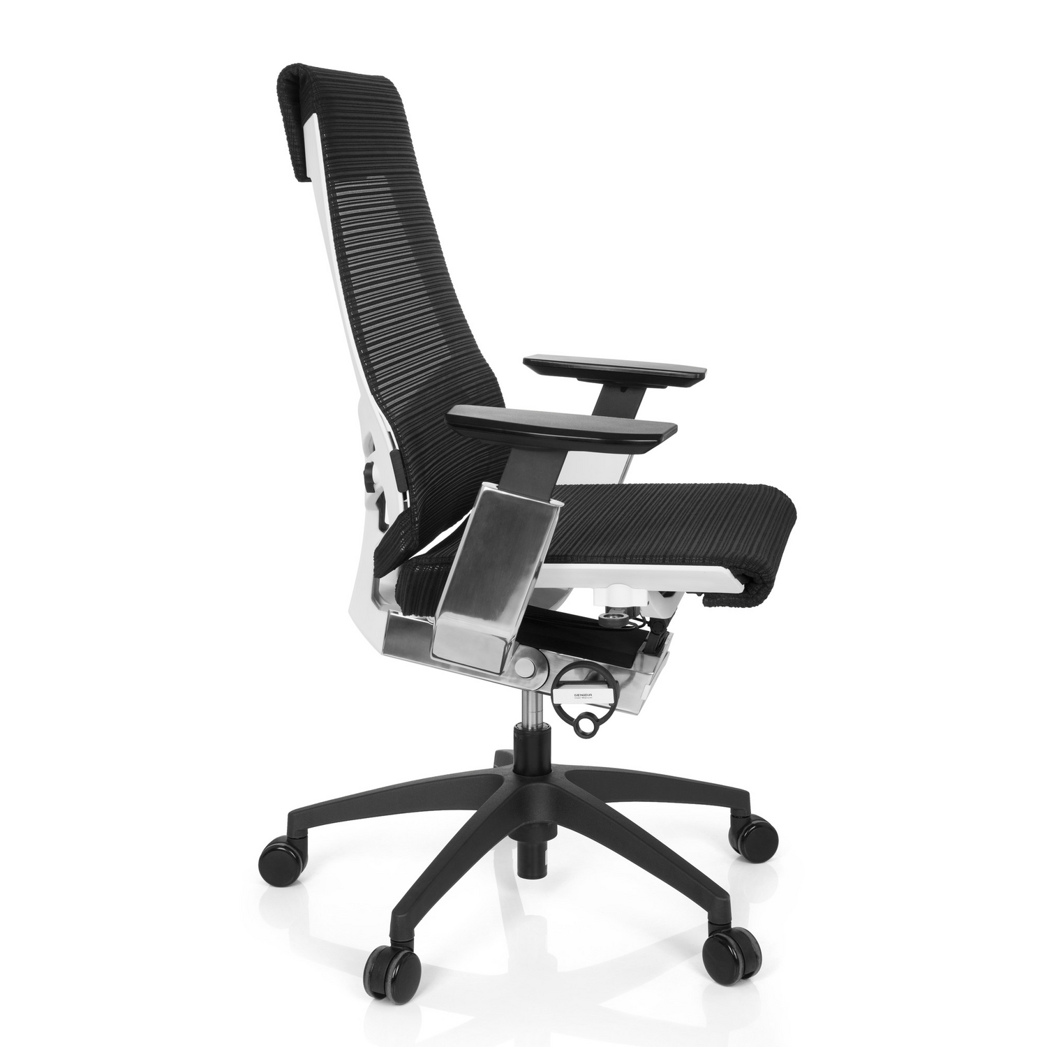 Hjh Office Bürostuhl Drehstuhl Stuhl Genidia Smart White Netz Schwarz Chrom 80 B-Ware - 4251084661205
